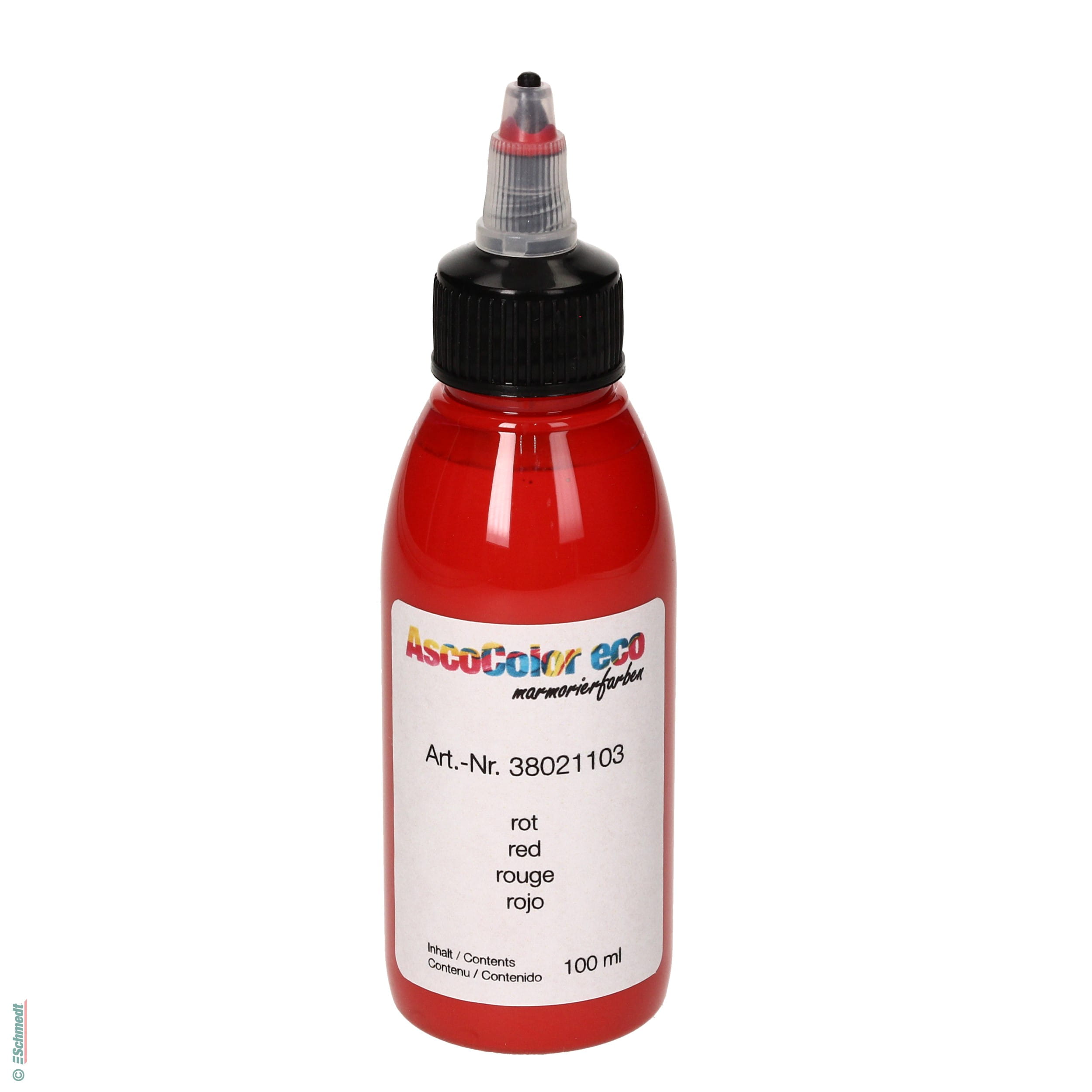 AscoColor eco - Marbling dye - Colour 103 - red - Contents Bottle / 100 ml - to produce marbled papers

Please shake the dyes vigorously b...