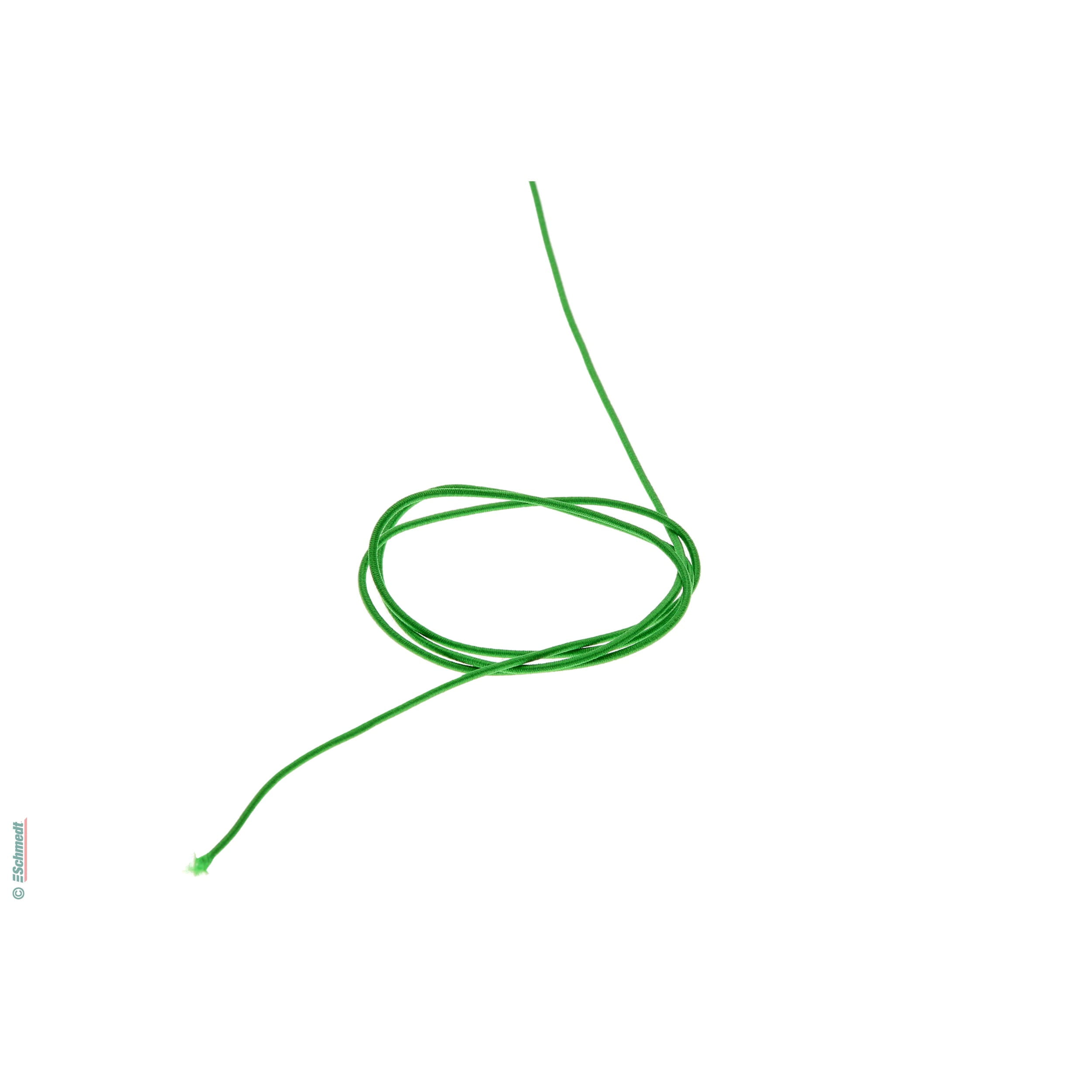 Cordon en caoutchouc élastique, rond | 1,8 mm d'épaisseur - Couleur 118 - vert clair - Longueur de rouleau (en m) 100 - Peut aussi être équi...