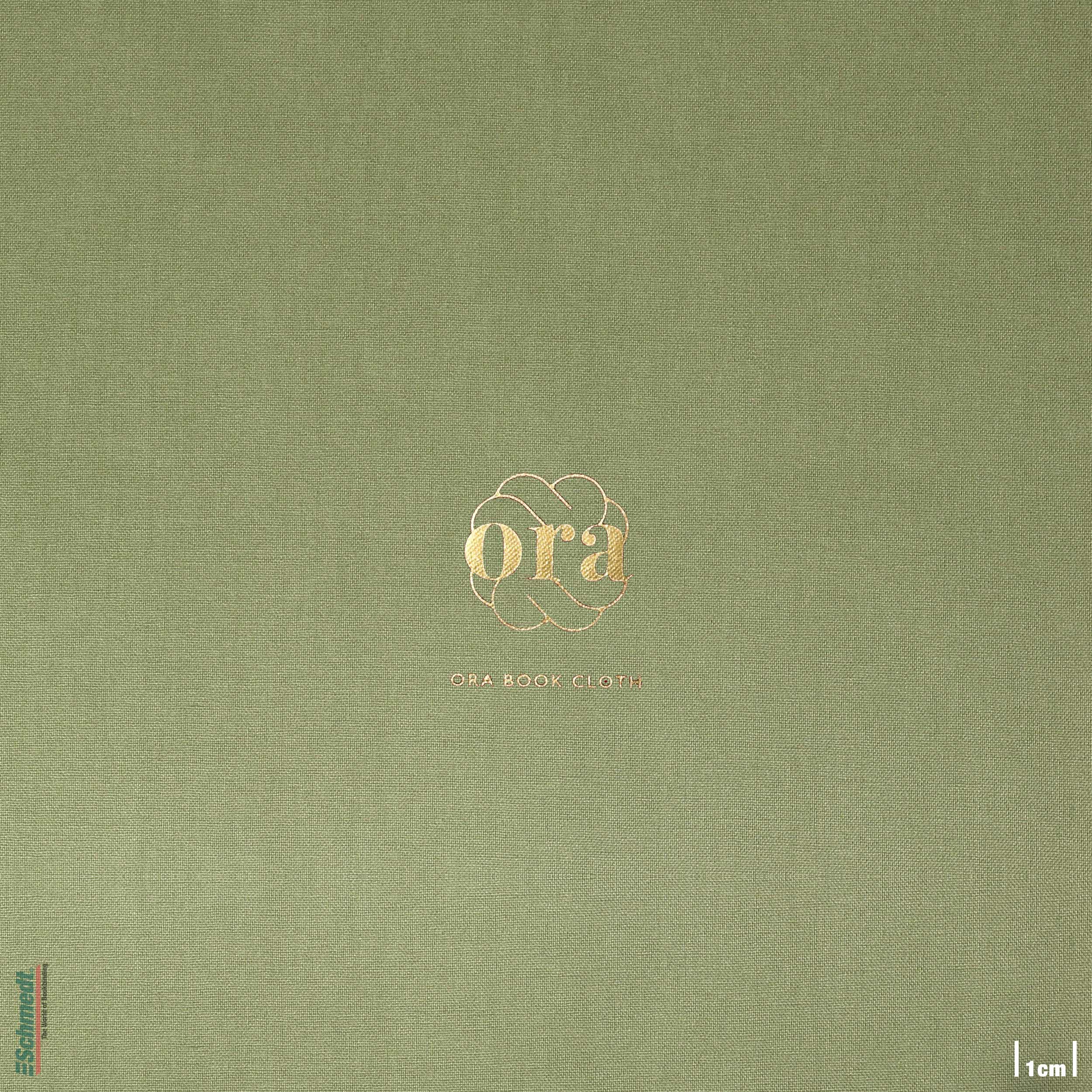 Ora • Buchleinen - Farbe 027 - olivgrün - Anwendungen: für Bucheinbände, Notizbücher, Ordner, Mappen, Schuber, Kästen, Schachteln, Etuis, Ge... - Bild-2