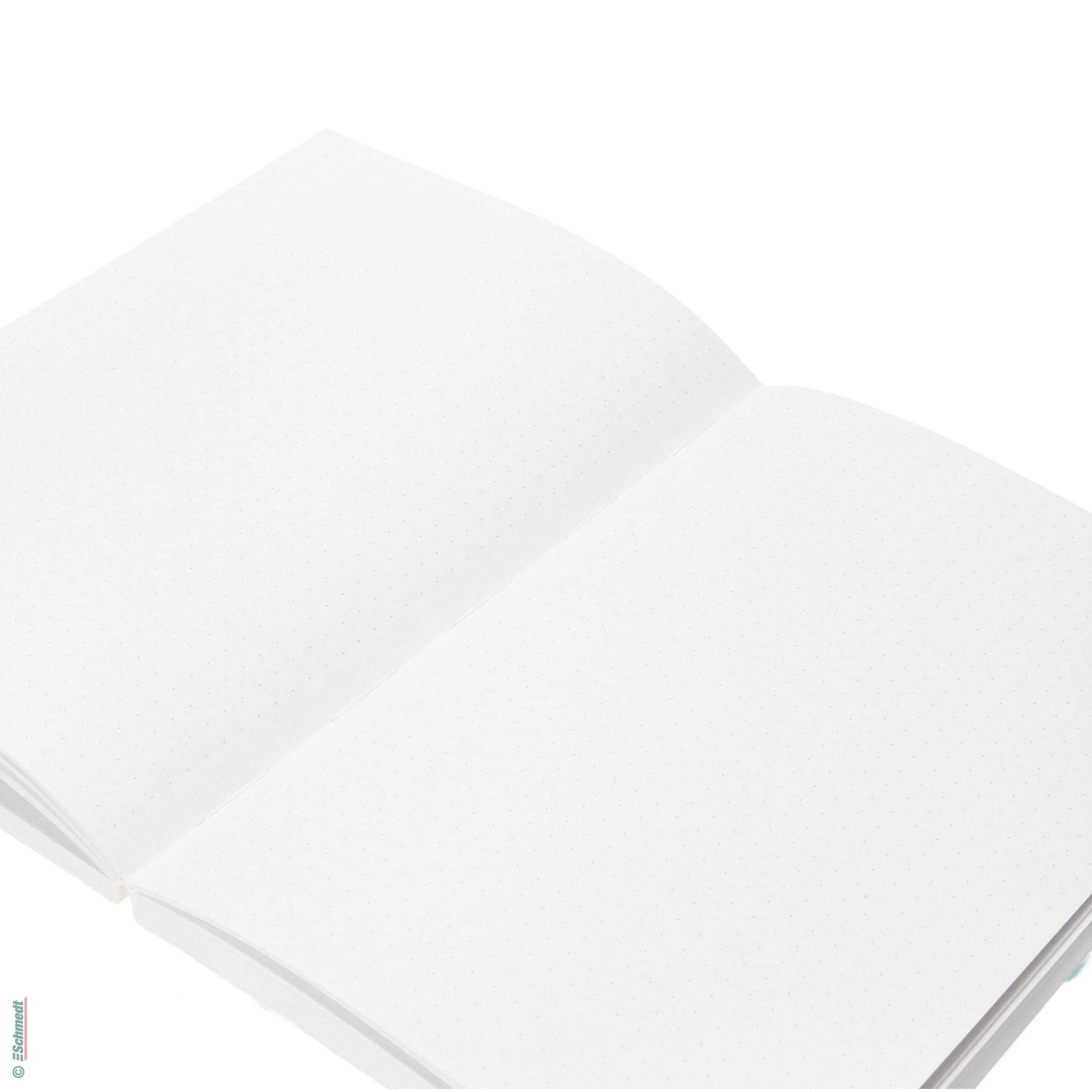 Book block blank for bullet journals - natural white, with 5 mm dot grid - Blank (empty) book block to make bullet journals, with which sche... - image-3