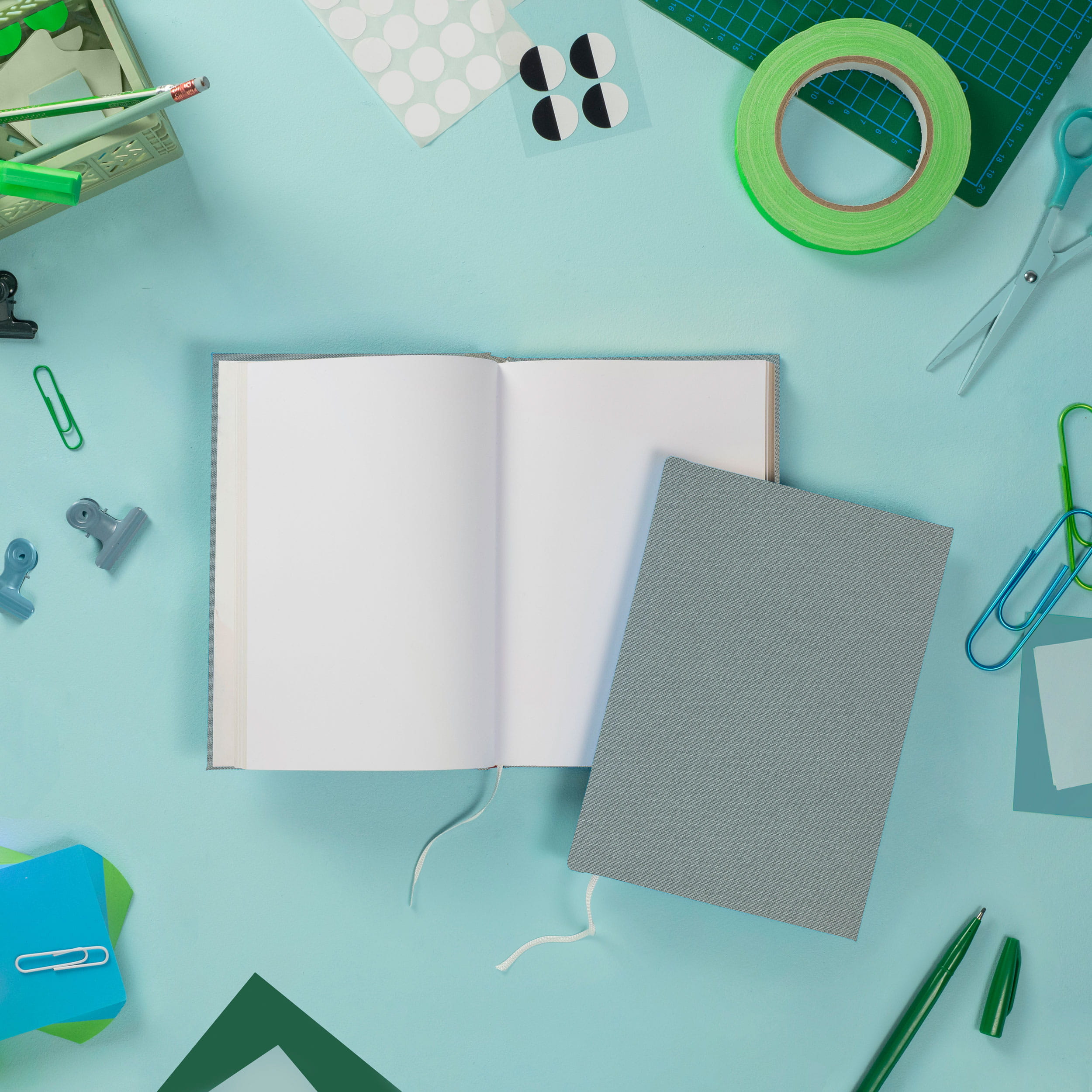 DIY Notizbuch Material Set - Einbandmaterial Regency Earth 510-hellgrau - Tagebuch, Reiseerinnerungen, Rezepte-Sammlung, tägliche Aufgaben o... - Bild-1