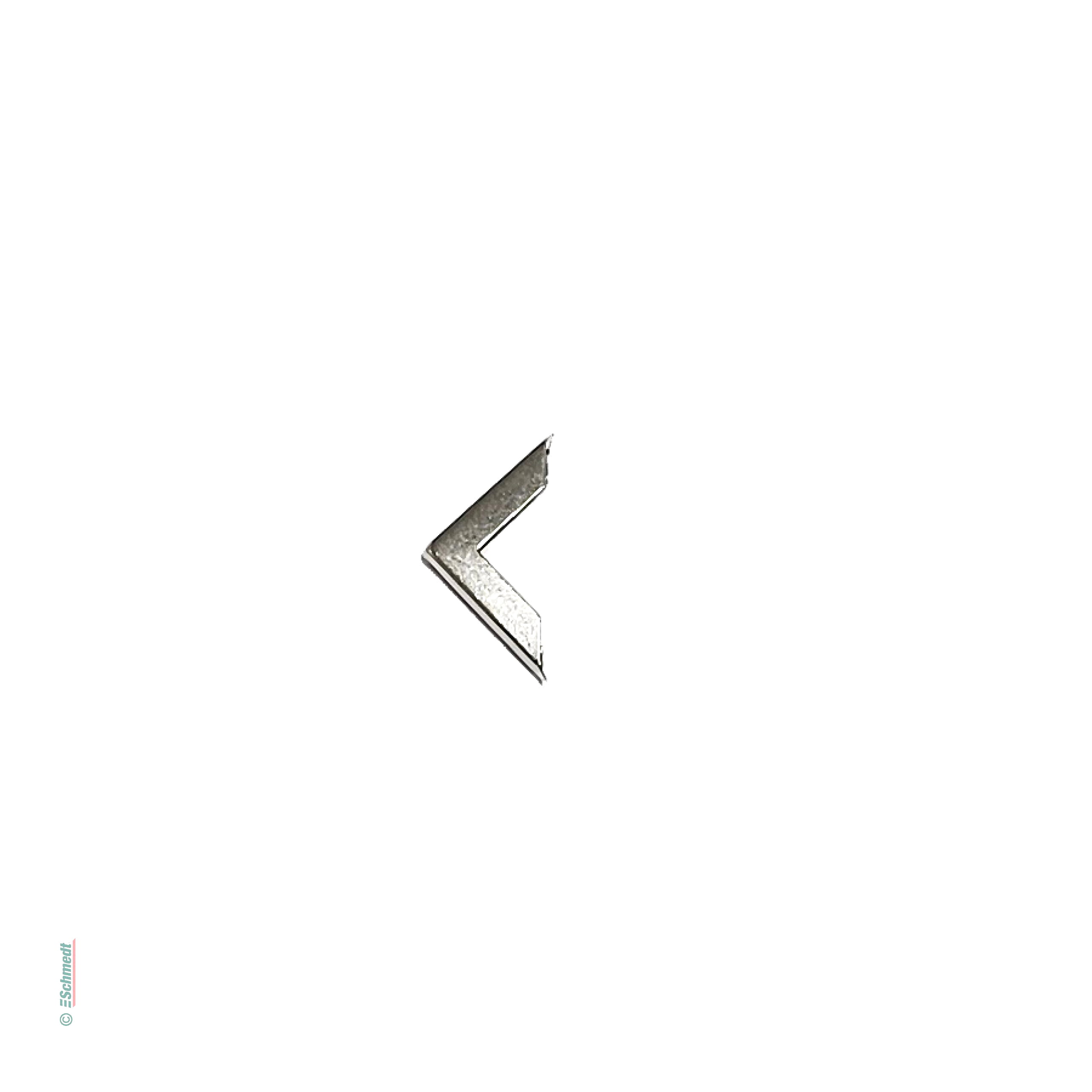 Metal Book Corner | Straight - Dimensions 22 x 22 mm - Colour silver - to attach to the corners of books, pocket diaries, menus, folders etc...