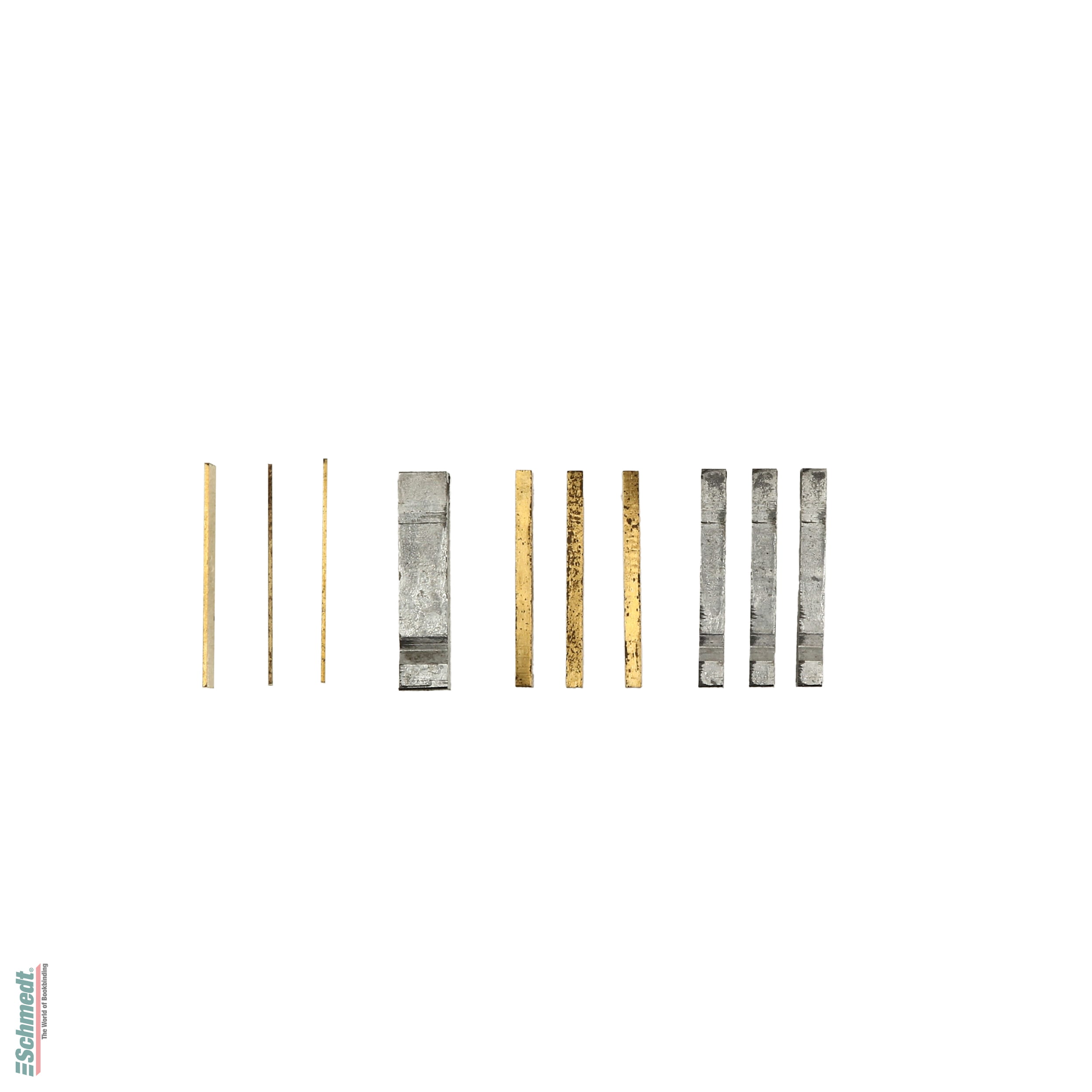 Set of spacers, made of zinc-aluminium - for Haas typestyle - Blanks to separate words when setting type... - image-1