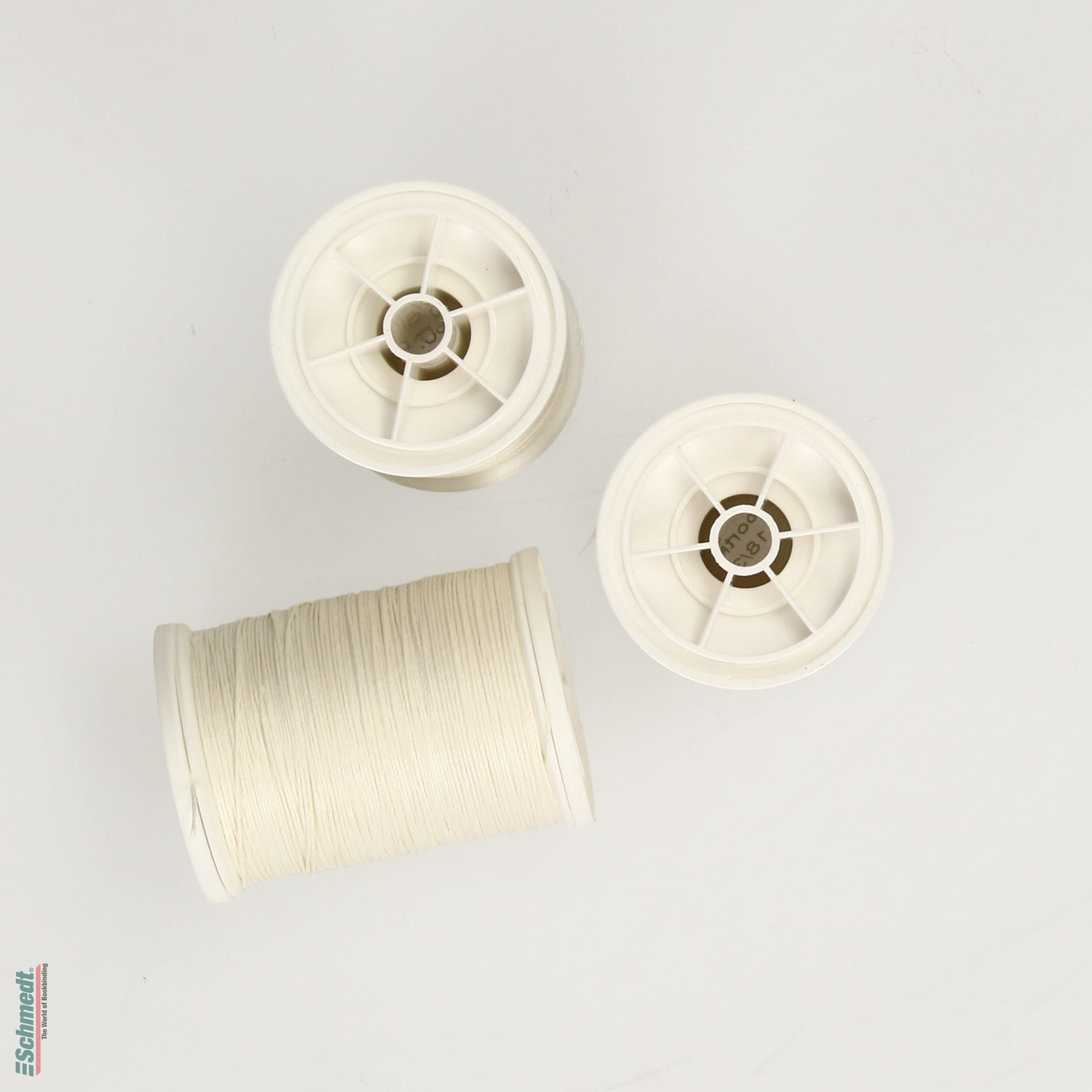 Linen sewing thread • raw white - for manual sewing - cross-wind of 50 g - for manual thread-stitching... - image-1