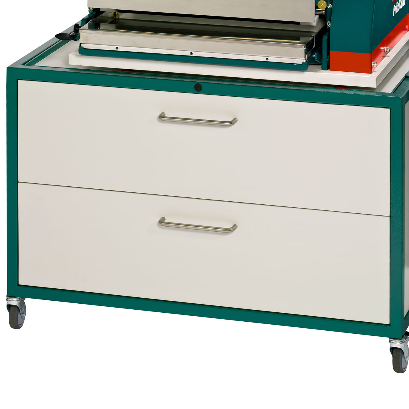 Stand for PräziCoat - with 2 drawers - with castors and jackscrews
Width: 80 cm
Height: 73 cm

- NEW -...