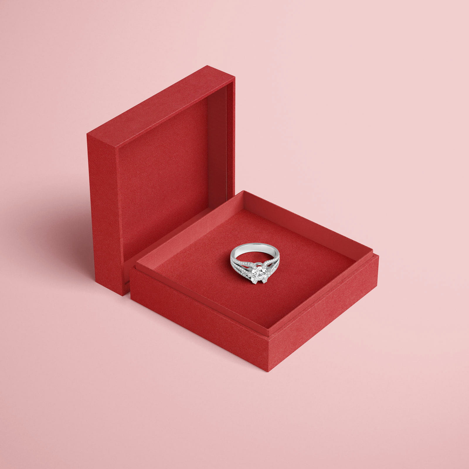 Englisch Buckram • toile de reliure de qualité supérieure - Couleur 530 - rouge clair - couvertures de livres, livres-biblithèque, 
cartes ... - image-1