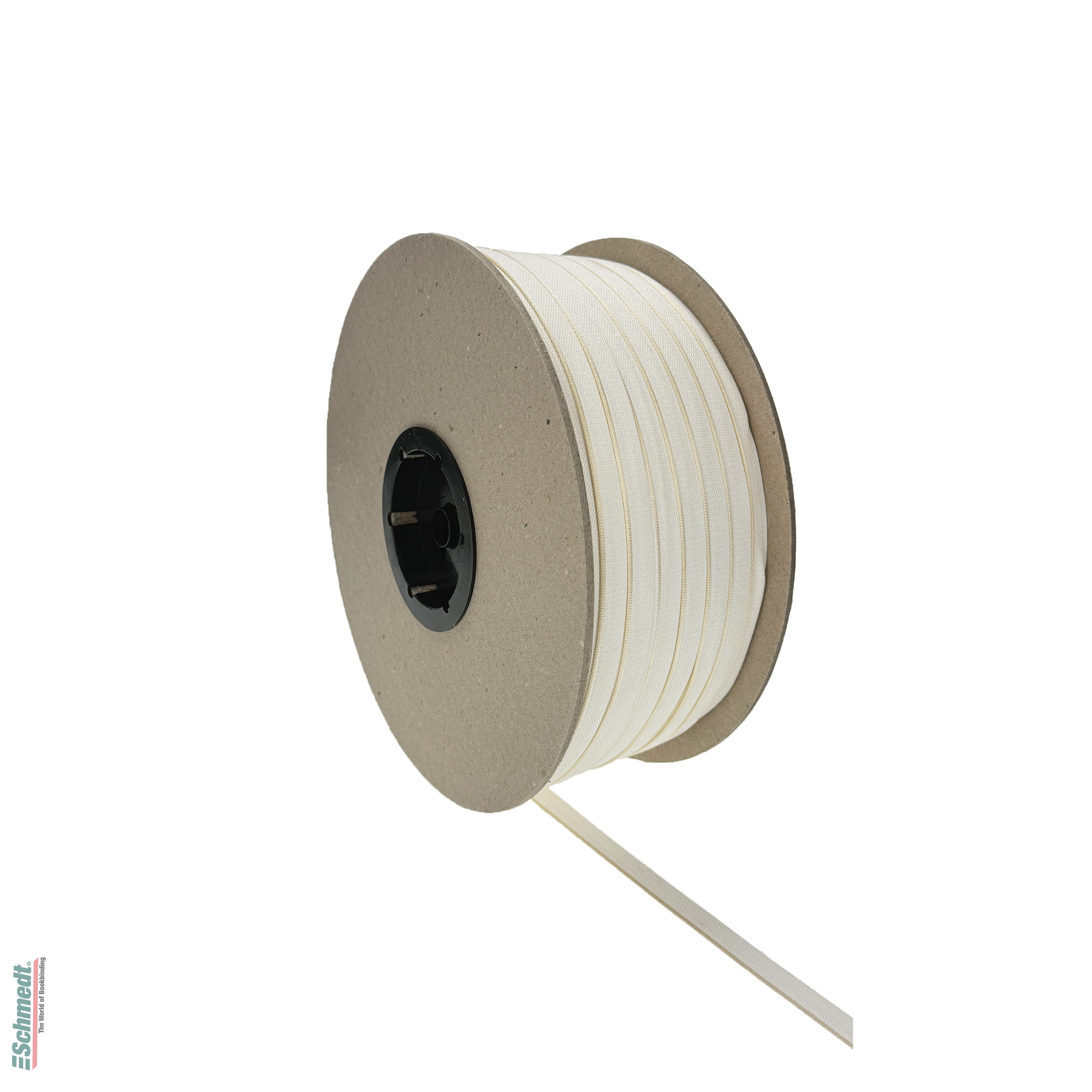 Kapitalband - Premiumqualität - Farbe 204 - creme - Rollenlänge (in m) 500 - Farbiges Band, auch Kopfband genannt, das bei Hardcover-Büchern... - Bild-1