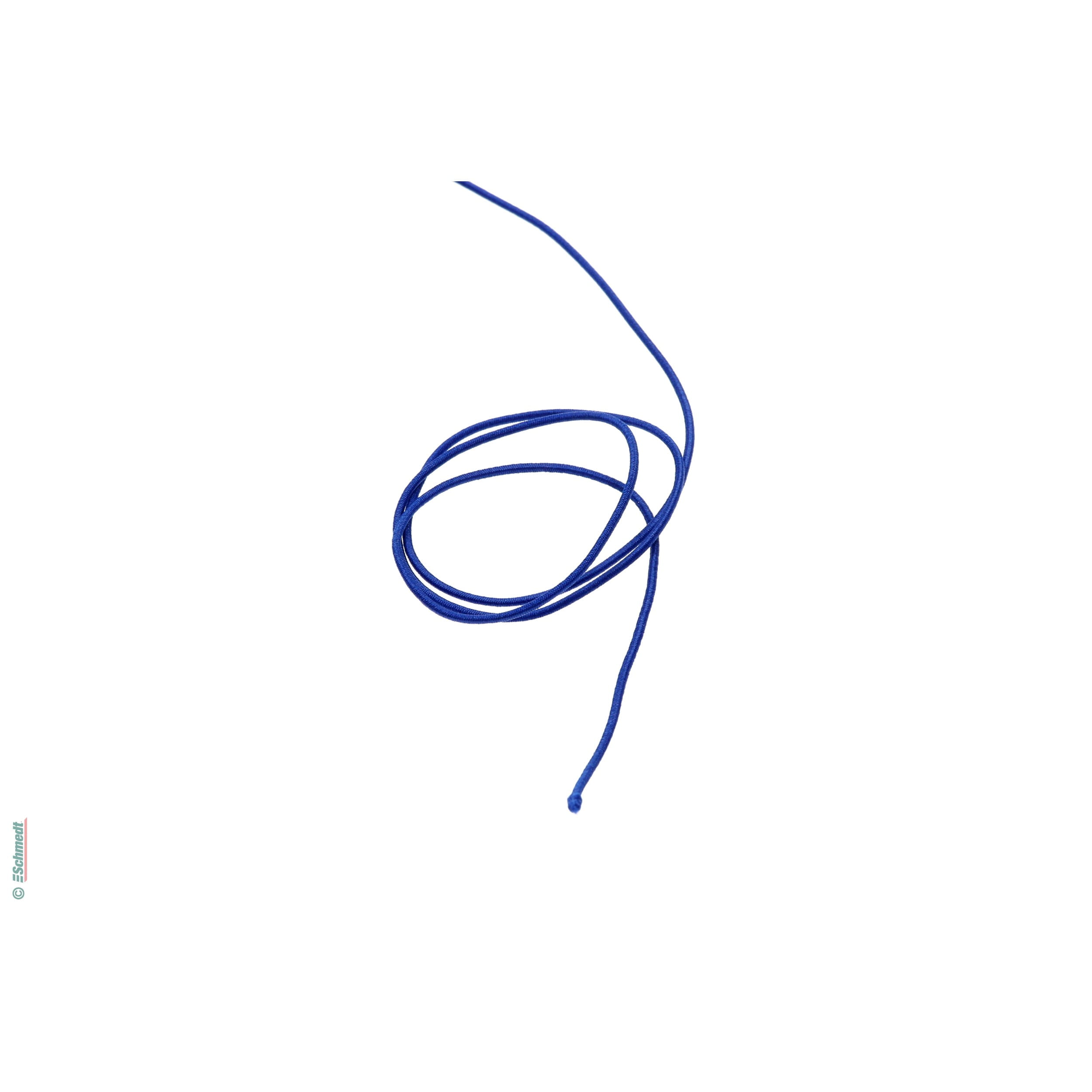 Cordon en caoutchouc élastique, rond | 1,8 mm d'épaisseur - Couleur 102 - bleu foncé - Longueur de rouleau (en m) 500 - Peut aussi être équi...