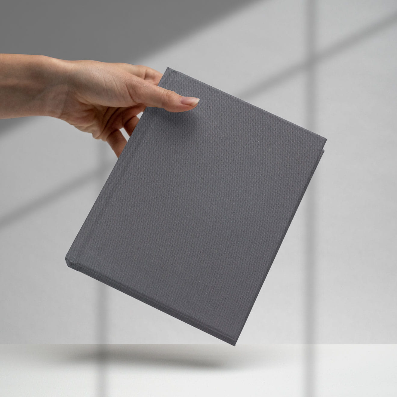 English Buckram Matt | binding cloth - Colour 403 - dark grey - Applications: for book covers, menu cards (Attention: not as ideally suited ... - image-3