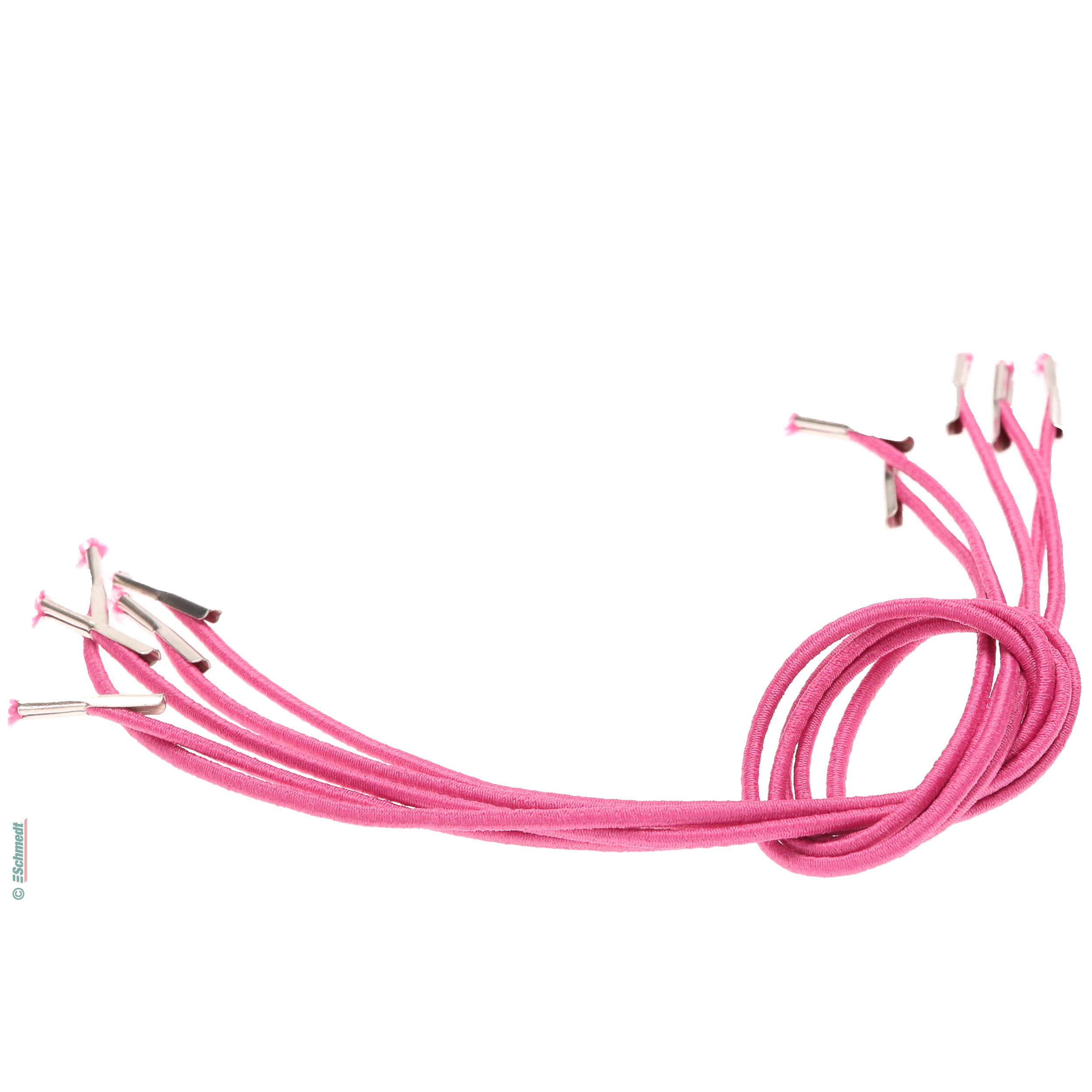 Ficelle élastique avec goupilles métalliques - Couleur 014 - rose - pour fermer livres, agendas, chemises, , classeurs, menus, etc....