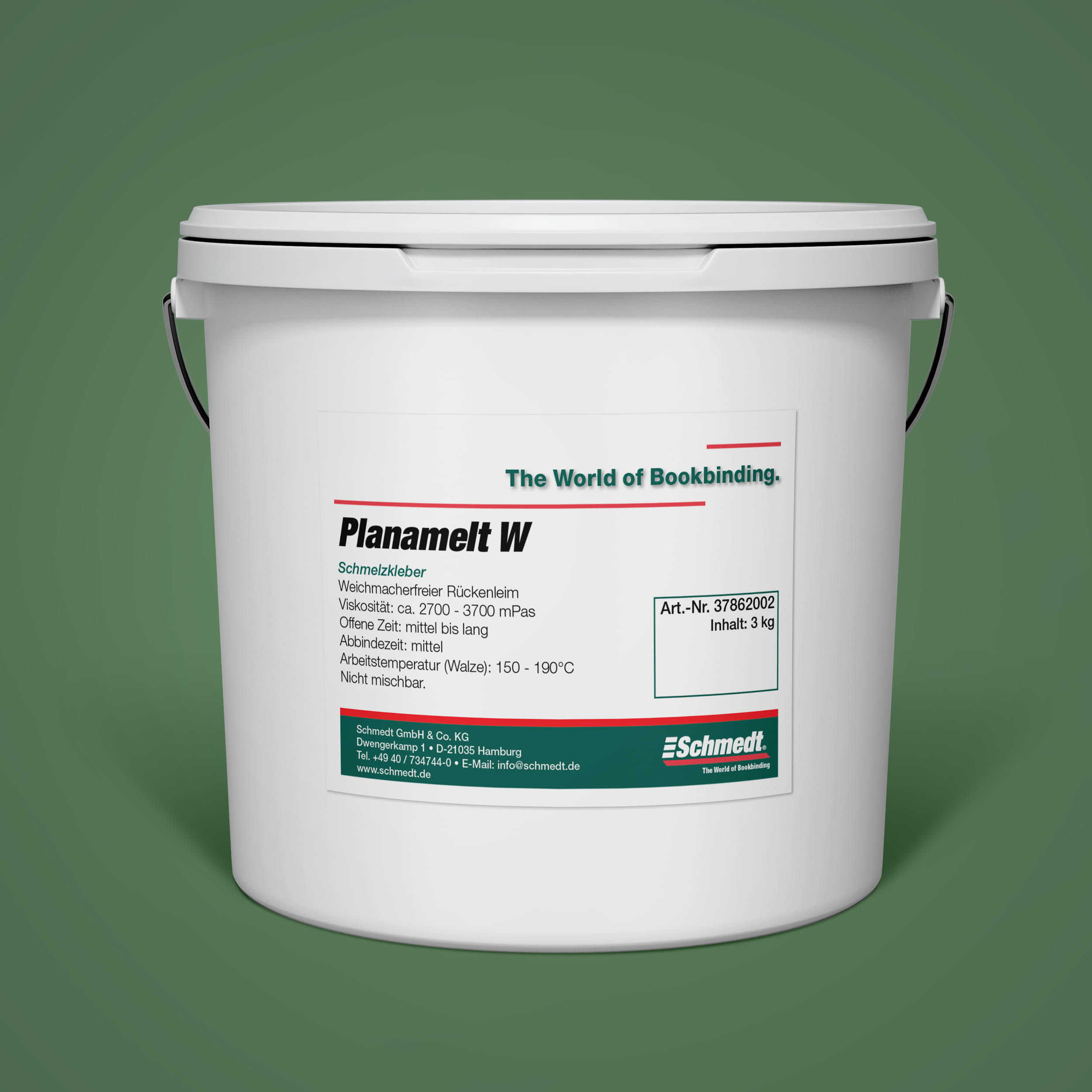 Planamelt W - colle thermofusible - Conditionnement Seau / 3 Kg - Pour la reliure en dos carré collé, p. e de livres, catalogues, brochures ...