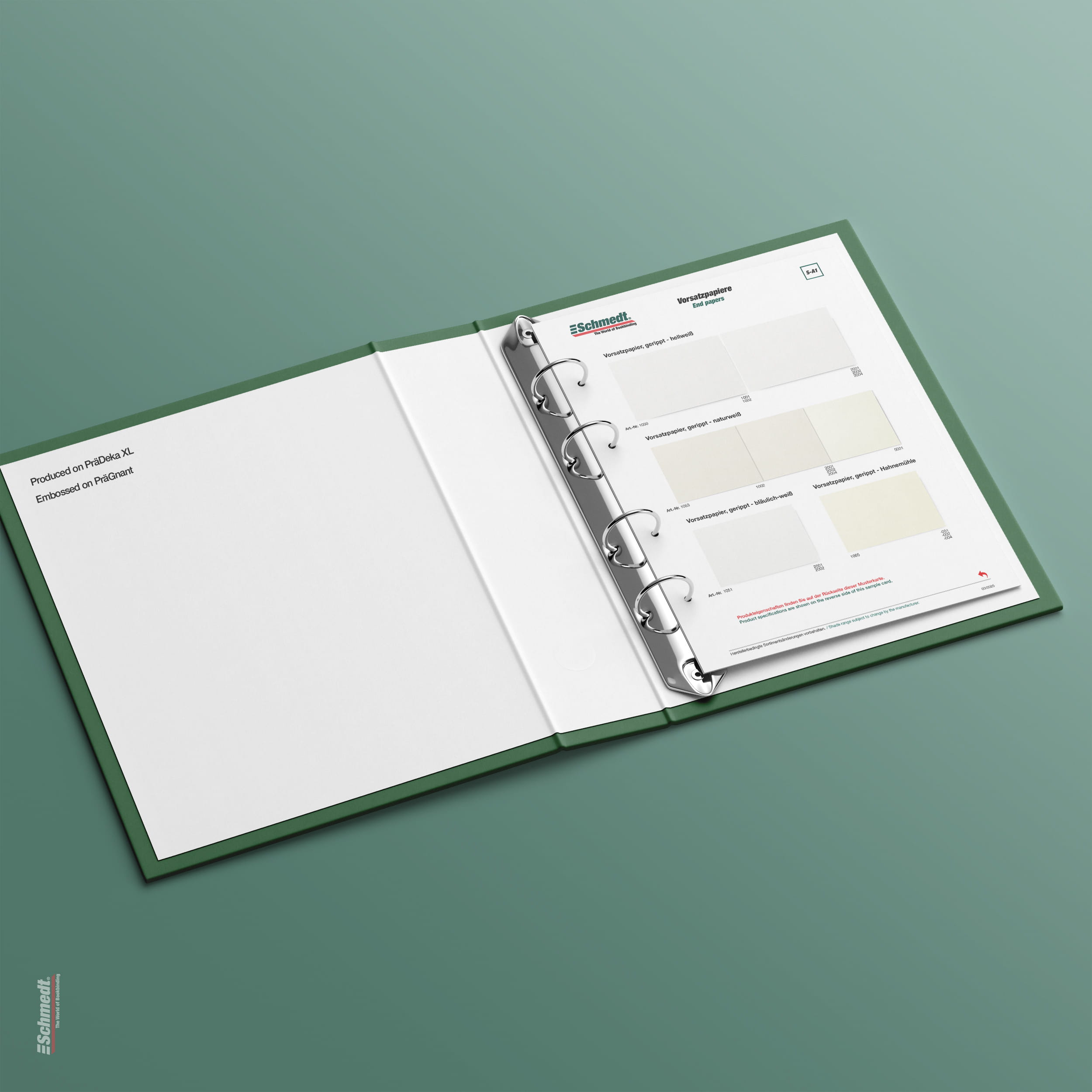 Samples card endpaper, laid - Type S-A1 Endpaper 1/2... - image-1