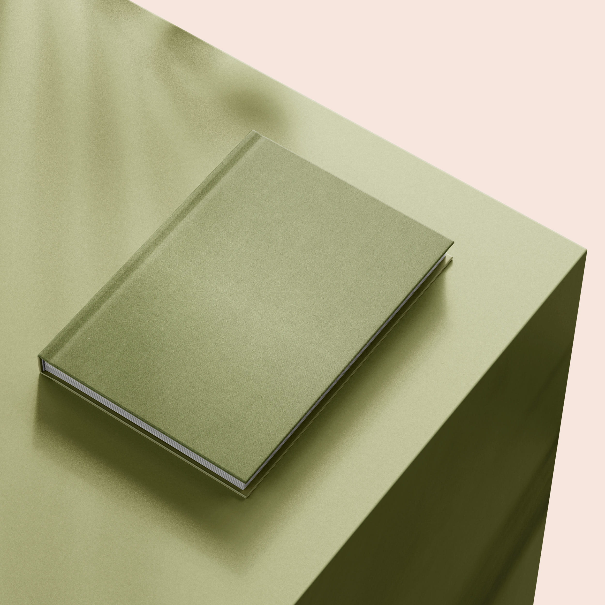 Ora • Buchleinen - Farbe 027 - olivgrün - Anwendungen: für Bucheinbände, Notizbücher, Ordner, Mappen, Schuber, Kästen, Schachteln, Etuis, Ge... - Bild-3