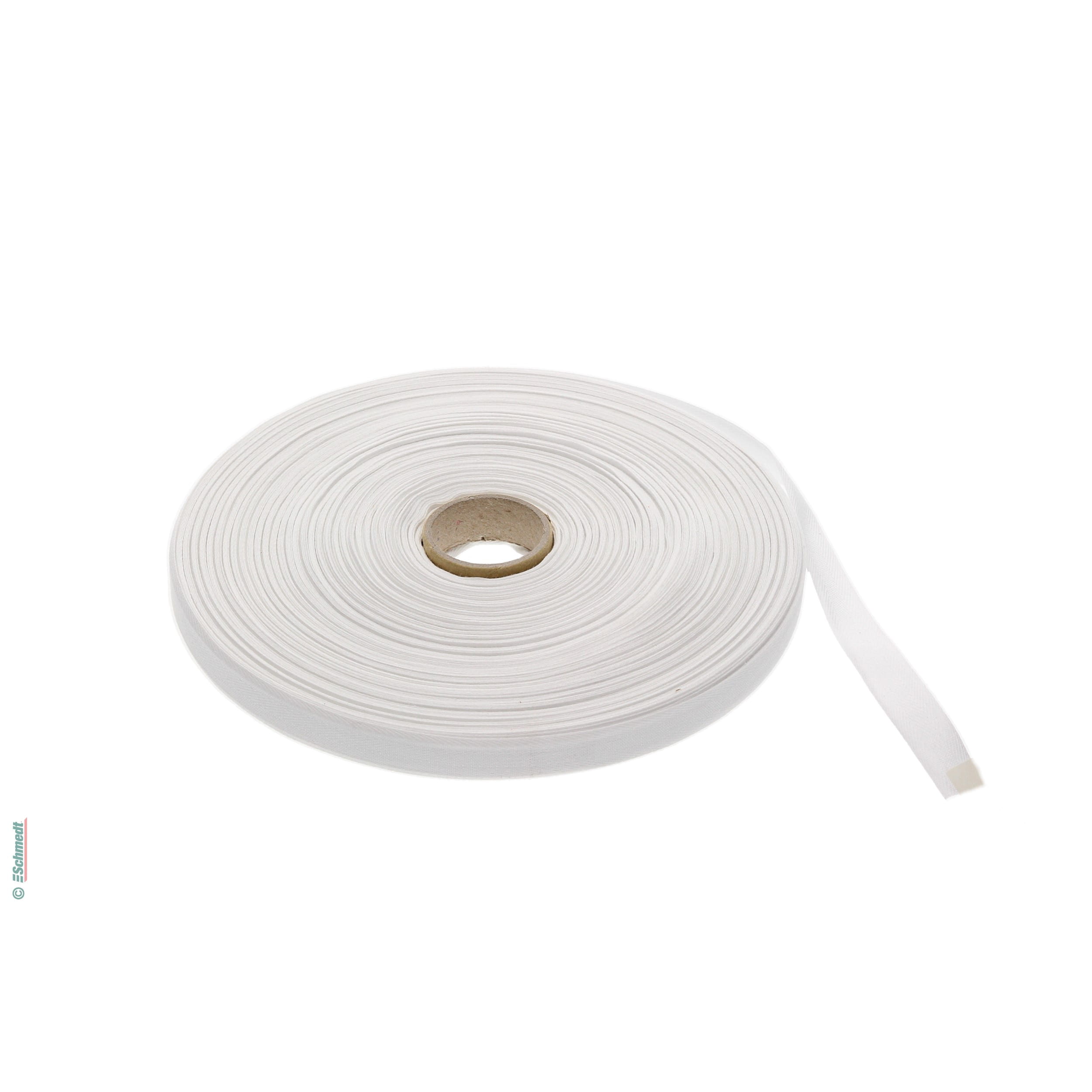 Mappenband - Spitzenqualität - Farbe weiß - Breite (in mm) 15 - Hochwertiges Baumwollband zum Verschließen von Mappen oder Büchern....