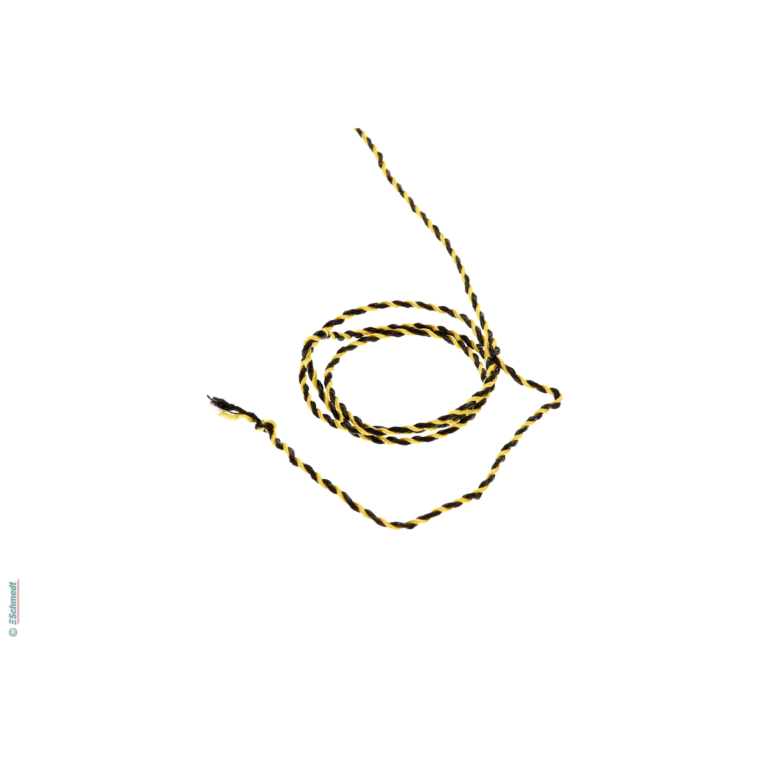 Satin cord | standard quality | thick | multi-coloured - Colour 107 - black/yellow - Roll Length (in m) 20 - for certificates, medals, penna...