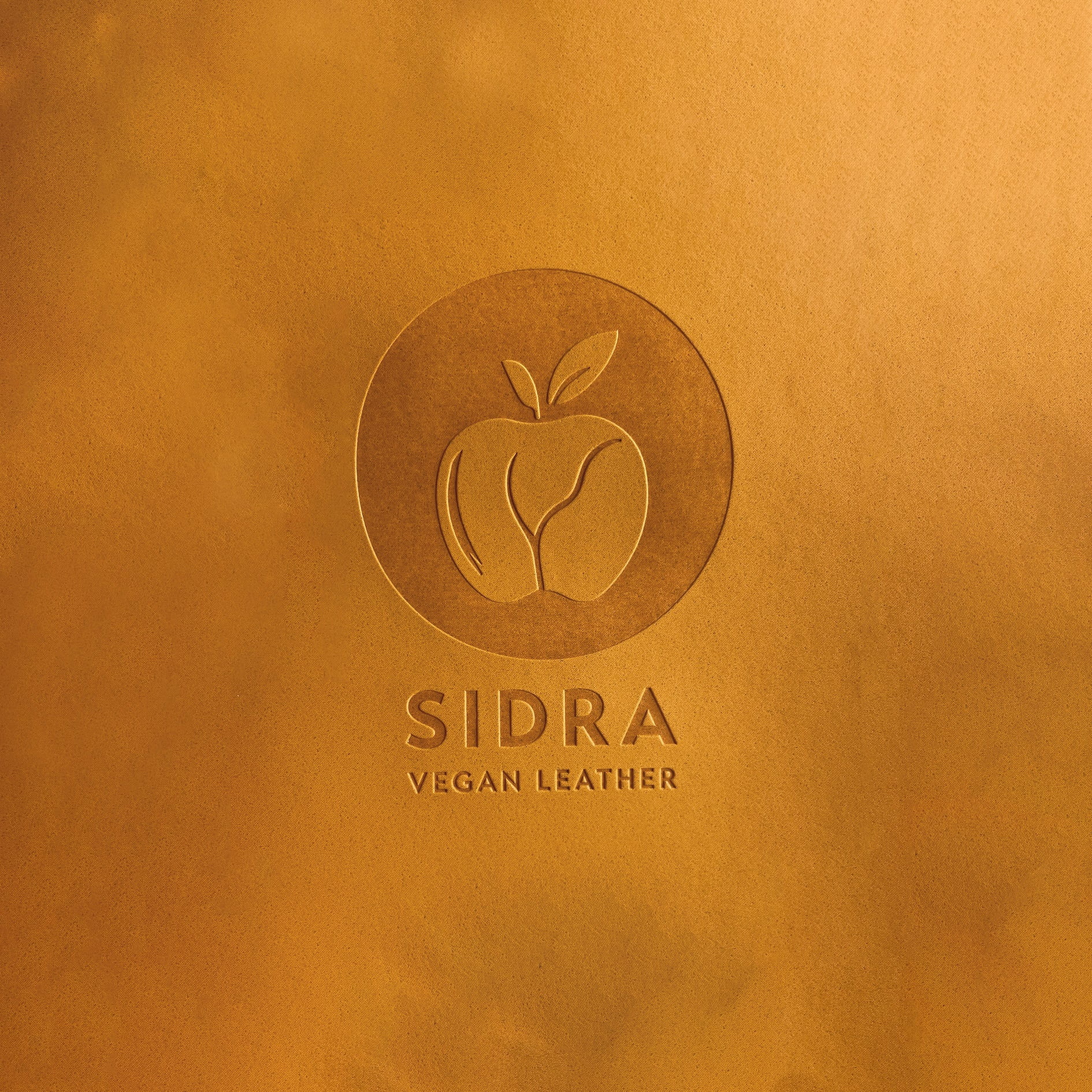 Sidra • Apple leather • Shade: 003 curry - vegan apple-based leather alternative - for high quality books, photo books, albums, menus, boxes... - image-1