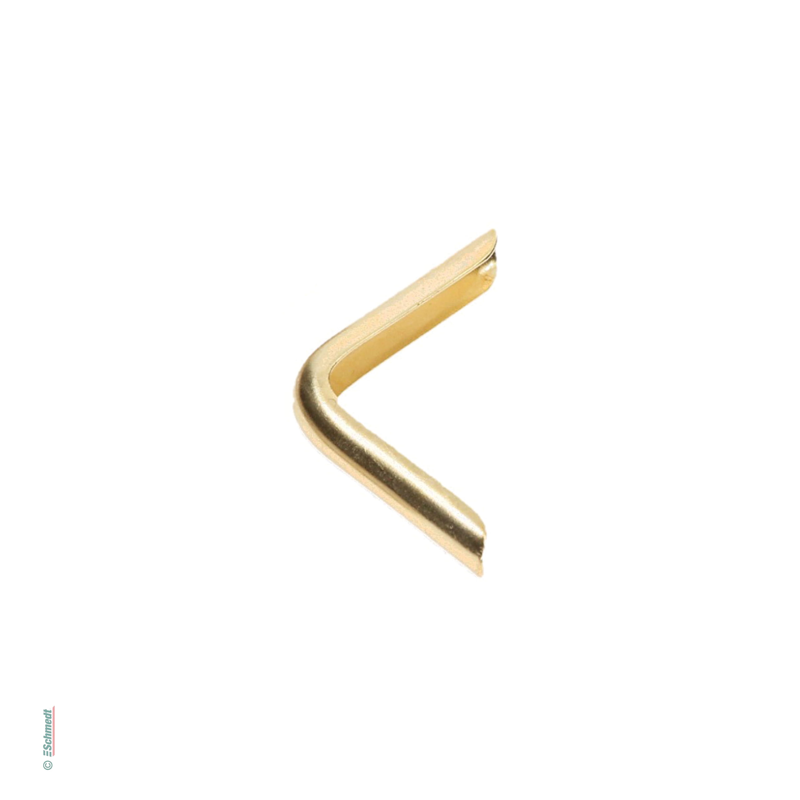 Metal Book Corner | Elegant - Colour gold - Dimensions 21 x 21 mm - to attach to the corners of books, pocket diaries, menus, folders etc. t...