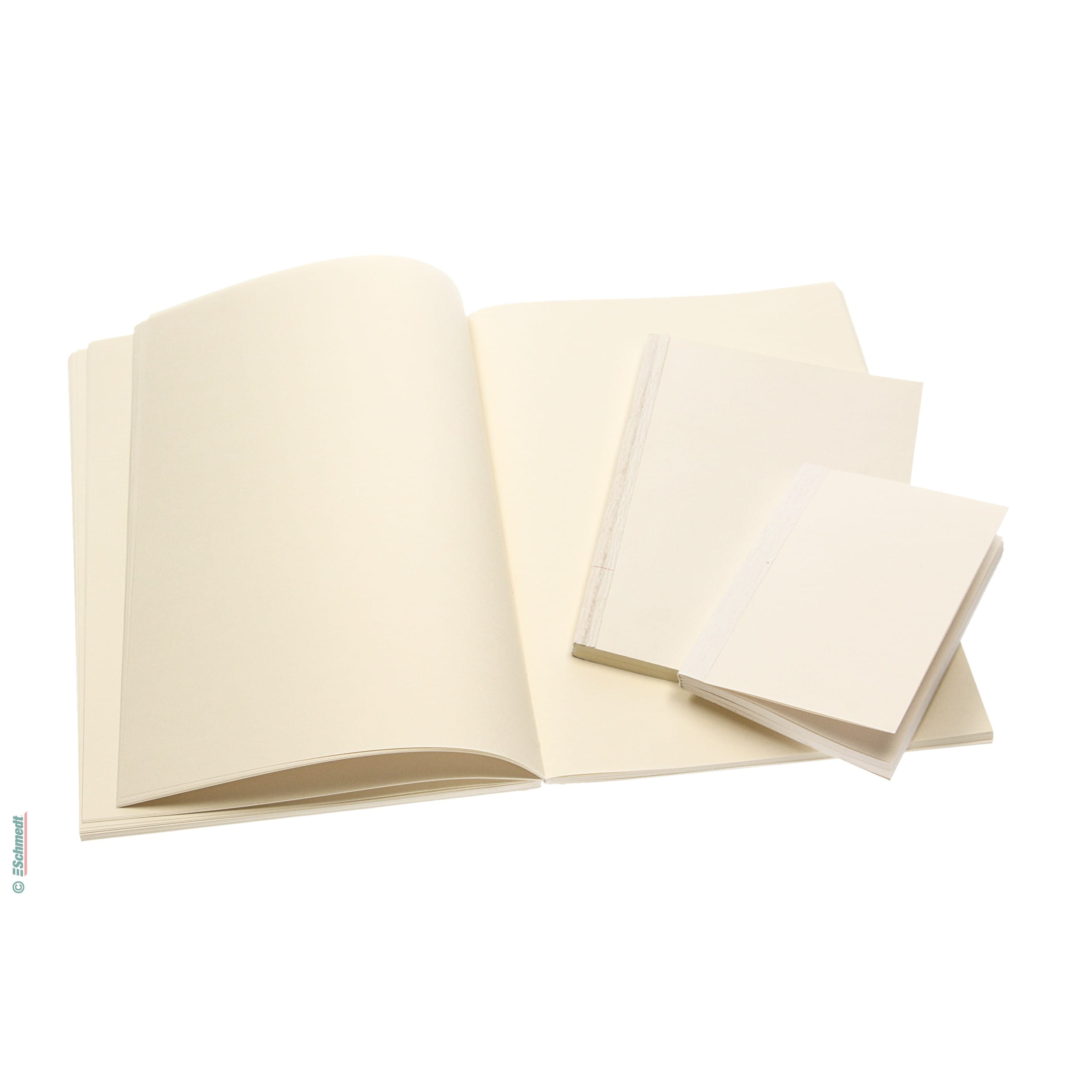 Cuerpo del libro listo - Color crema - Dimensiones 145 x 210 mm - Impresión sin impresión - Cuerpo del libro en blanco (sin contenido) para ... - imagen-1