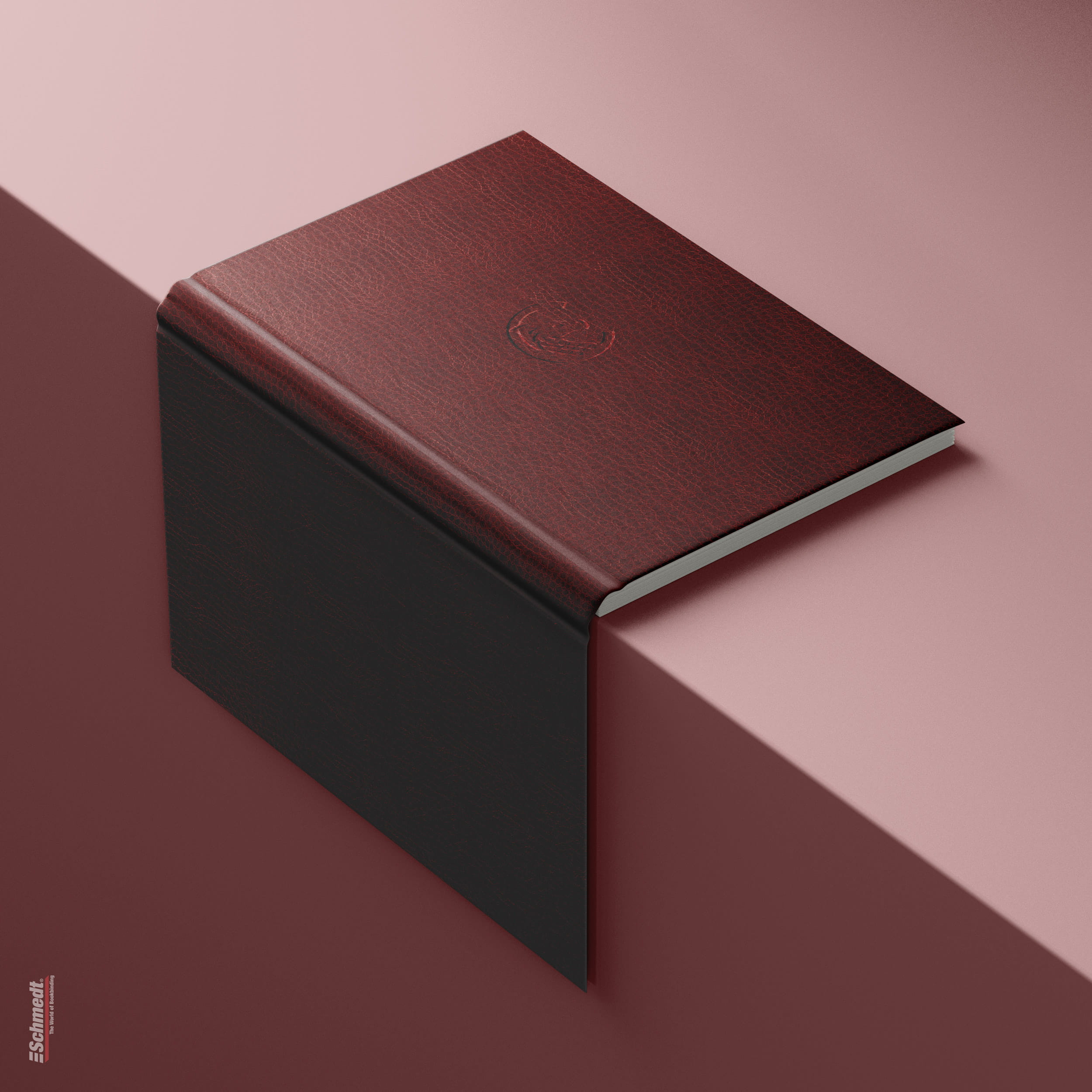 Chimera • Faux leather paper - Colour 028 - burgundy - cover paper for books, files, folders, boxes, cases, packagings etc.... - image-1