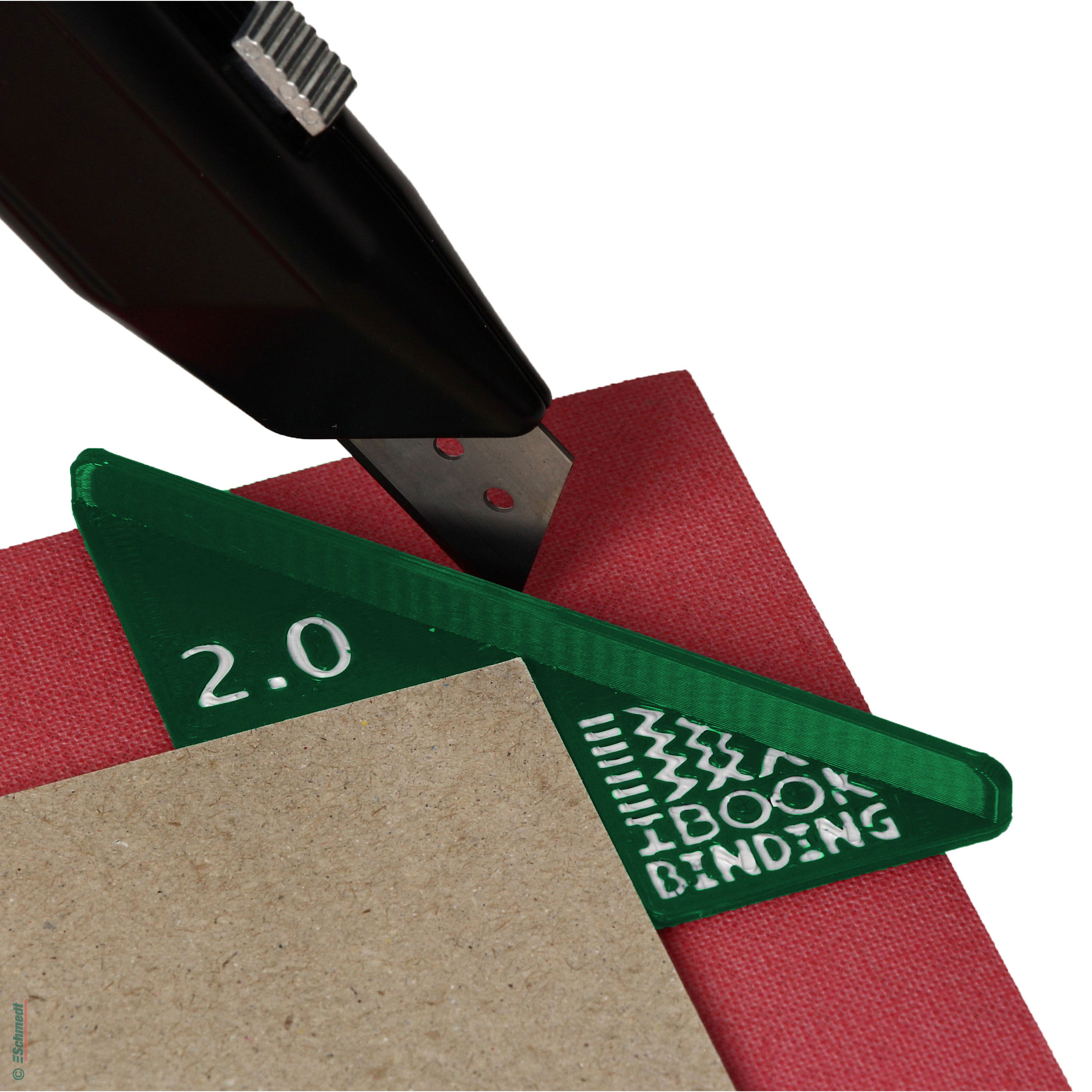 Corner cutting tool - Size Set of all 4 sizes - Practical tool that enables the corner of the turned-in cover material on the book cover to ...