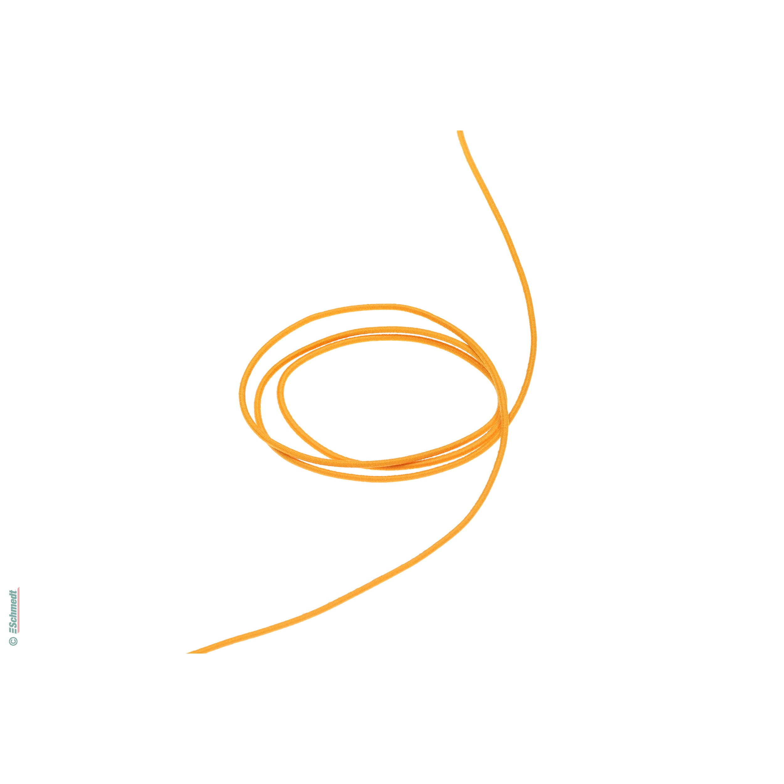 Cordon en caoutchouc élastique, rond | 1,8 mm d'épaisseur - Couleur 112 - orange clair - Longueur de rouleau (en m) 100 - Peut aussi être éq...