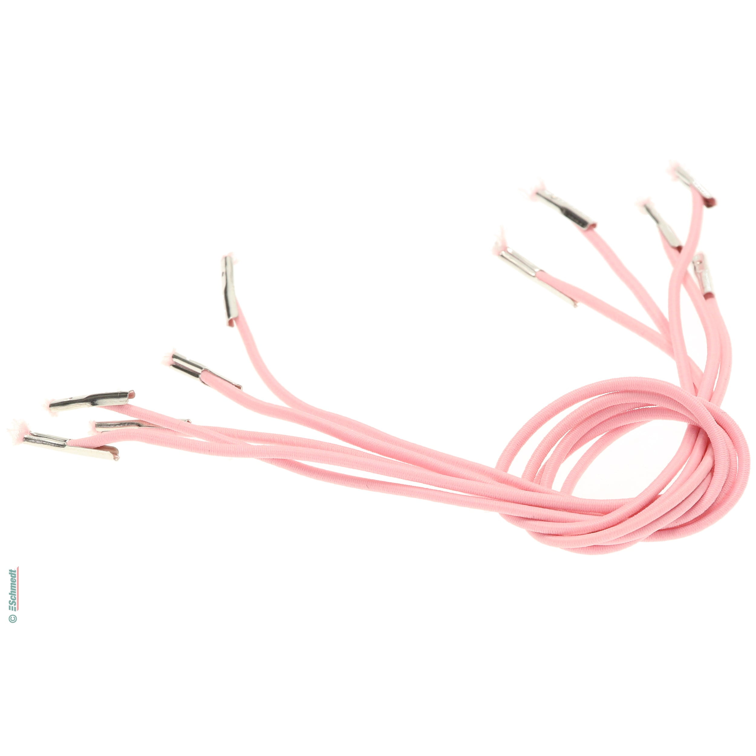 Ficelle élastique avec goupilles métalliques - Couleur 013 - rose - pour fermer livres, agendas, chemises, , classeurs, menus, etc....