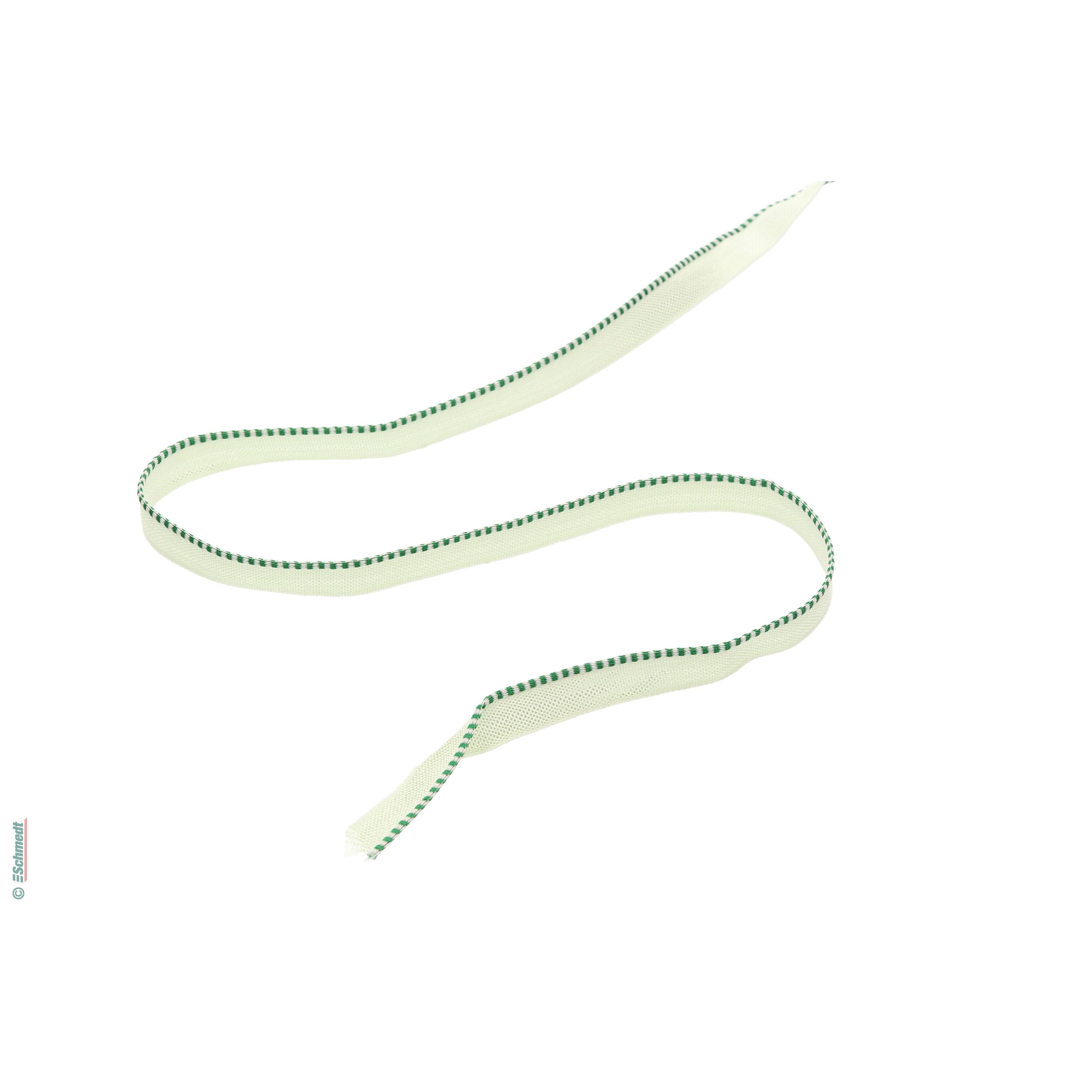 Headband - standard quality - Colour 002 - green/white - Roll length (in m) 500 - coloured band attached to hardcover books at the top and b...