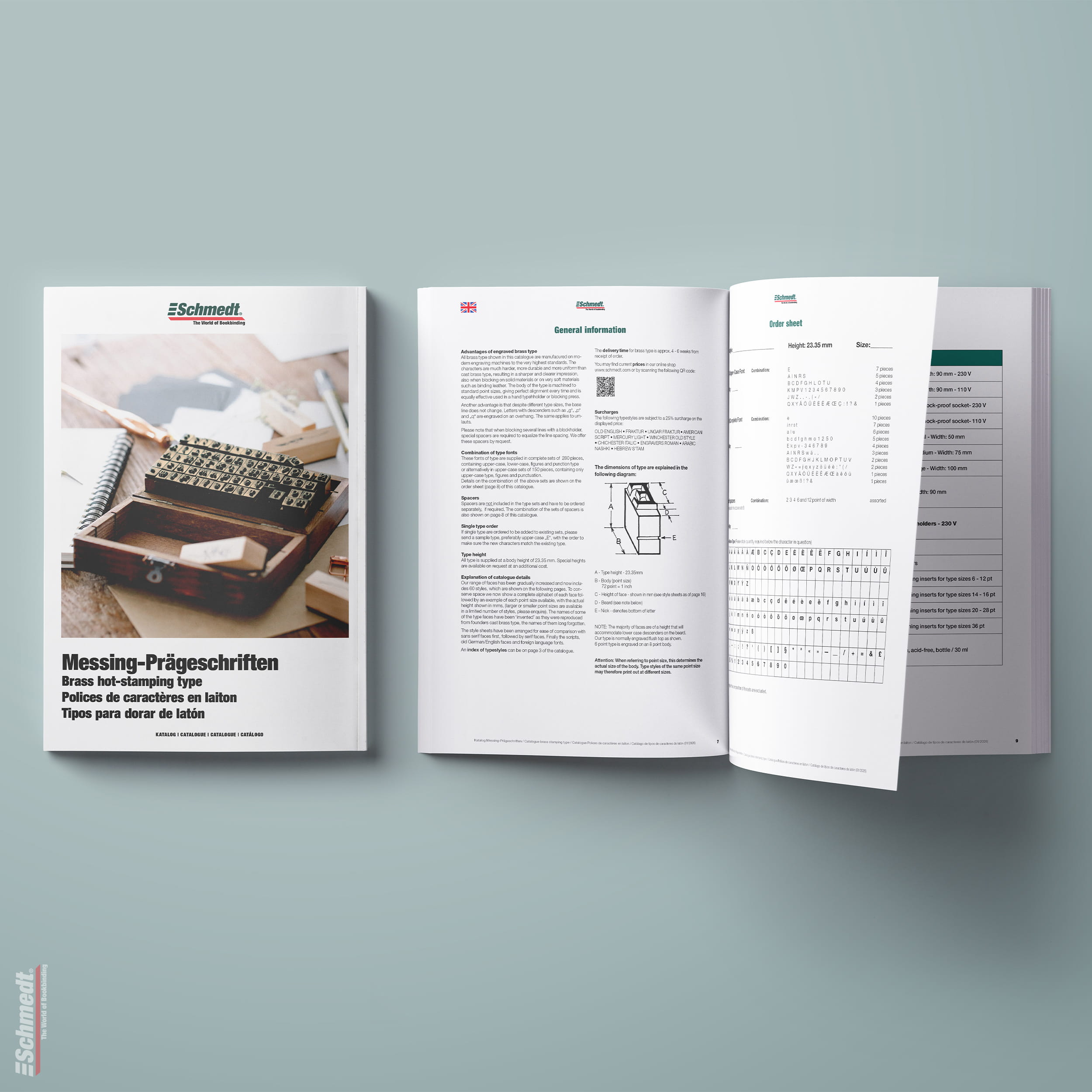 Katalog Messing-Prägeschriften - Neue Ausgabe mit mehr als 60 Schriftarten - In diesem Sonderkatalog finden Sie Abbildungen aller verfügbare...