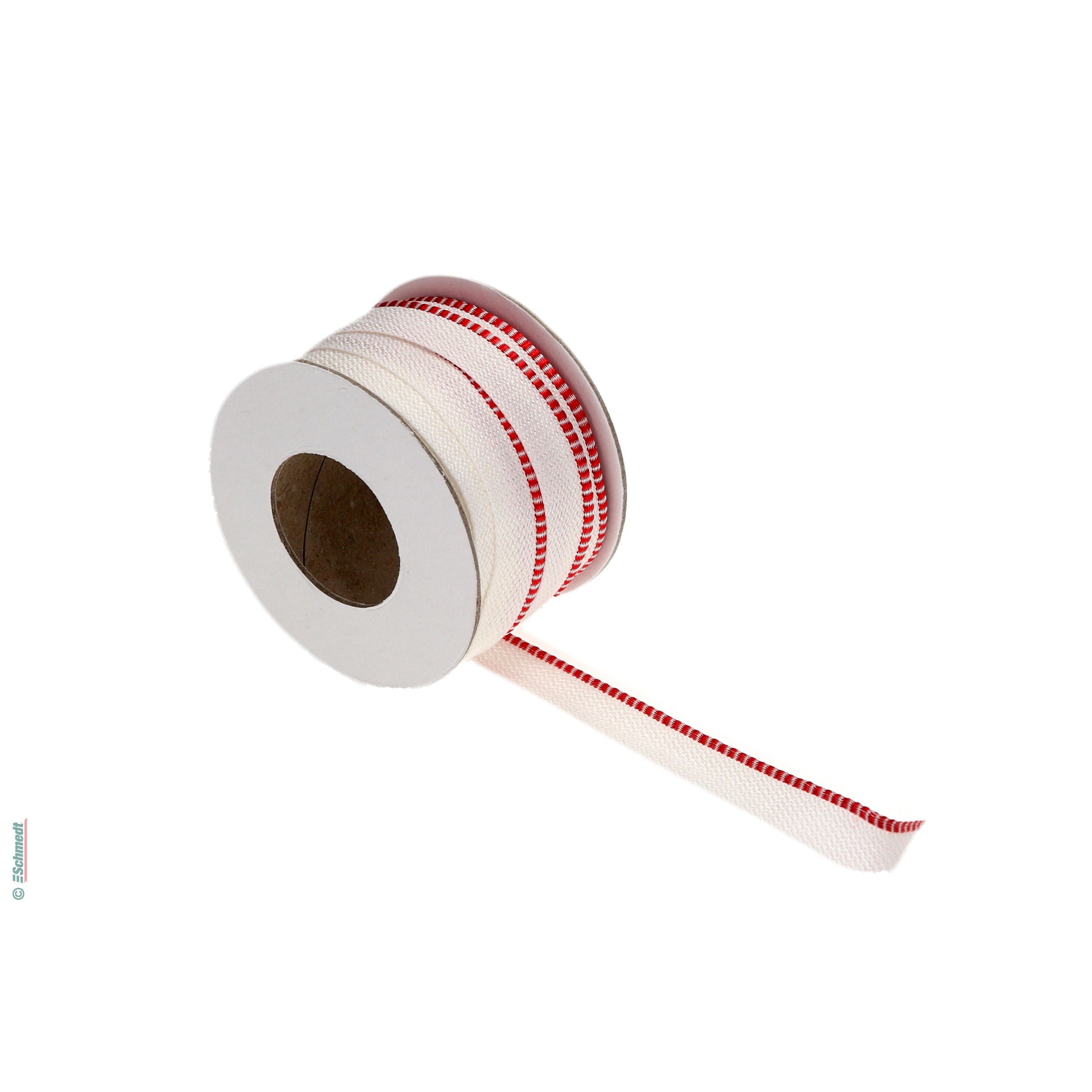 Tranchefile - qualité premium - Couleur 005 - rouge/blanc - Longueur de rouleau (en m) 5 - Ruban coloré attaché aux livres à couverture rigi...