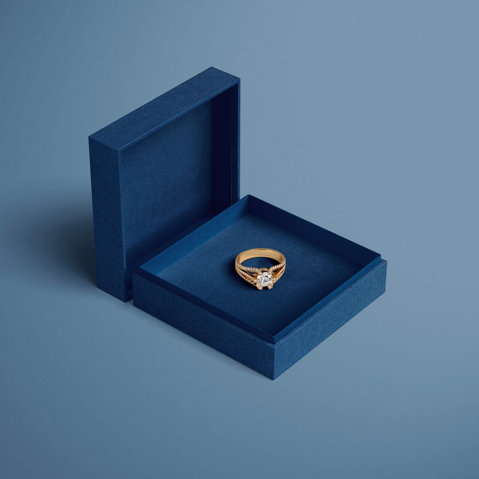 Englisch Buckram • toile de reliure de qualité supérieure - Couleur 546 - bleu - couvertures de livres, livres-biblithèque, 
cartes de menu... - image-1