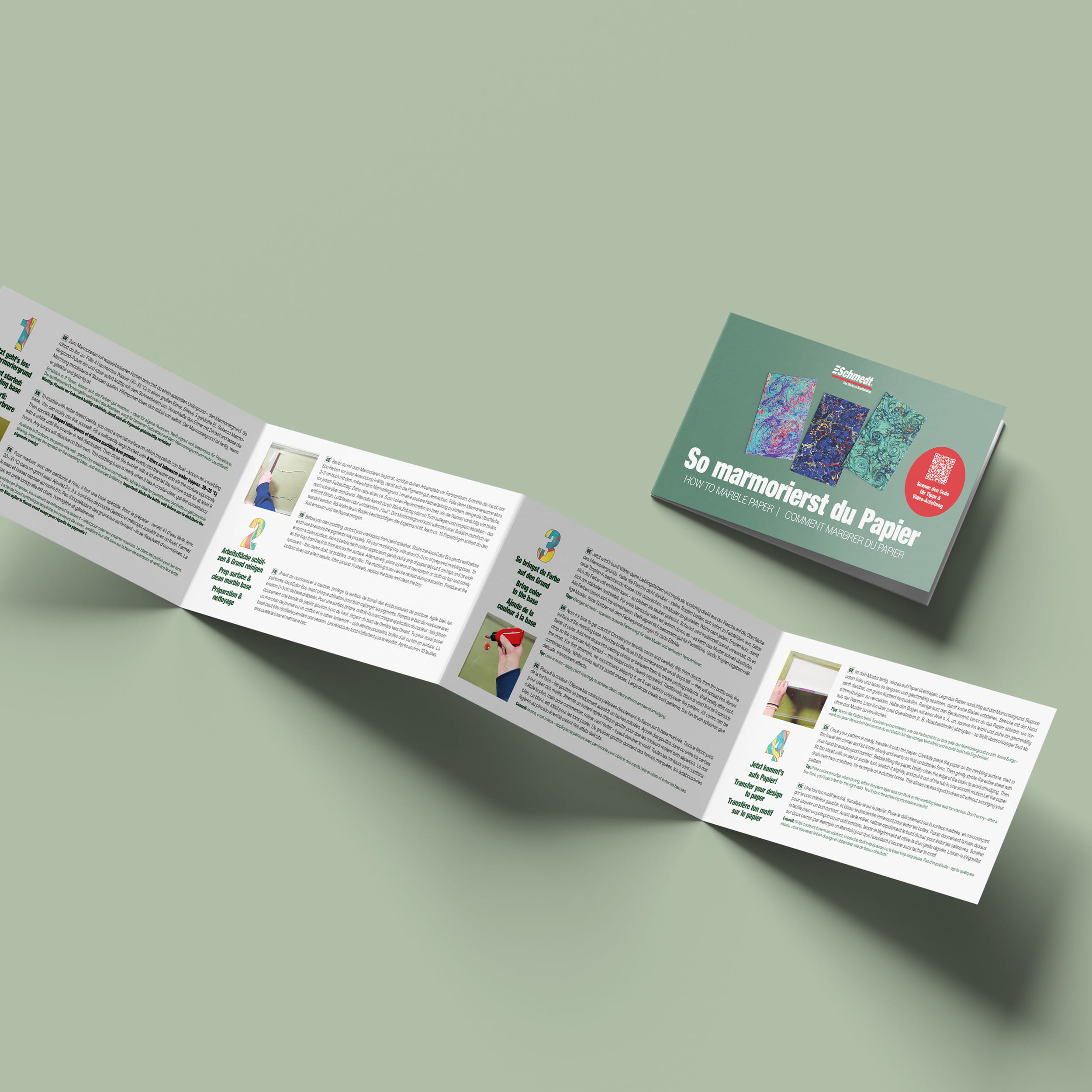 AscoColor Eco Maxi - Marmorierset - Kreativ-Set mit A3-Wanne für große Marmorierprojekte - Im Gegensatz zu den klassischen, auf Öl- und Terp... - Bild-6