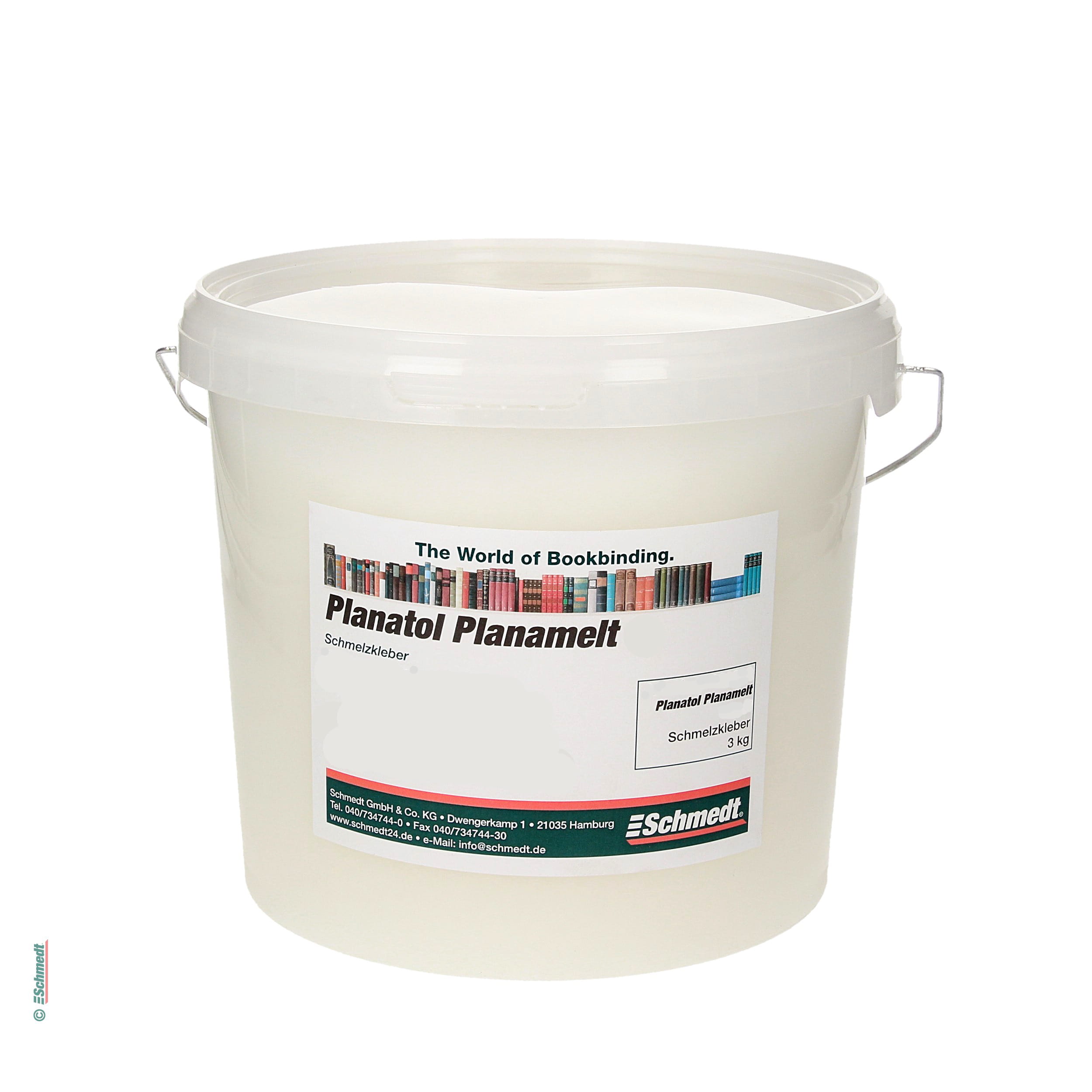 Planamelt LT II - colle thermofusible - Conditionnement Seau / 3 Kg - Pour la reliure en dos carré collé, p. e de livres, catalogues, brochu...