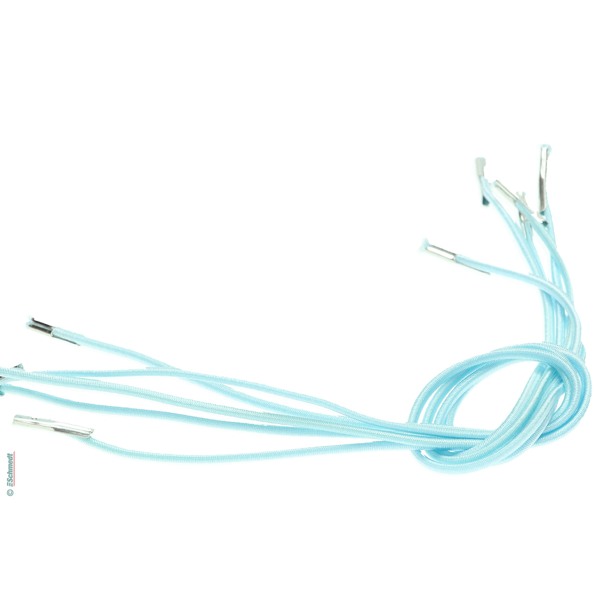 Ficelle élastique avec goupilles métalliques - Couleur 012 - bleu clair - pour fermer livres, agendas, chemises, , classeurs, menus, etc....