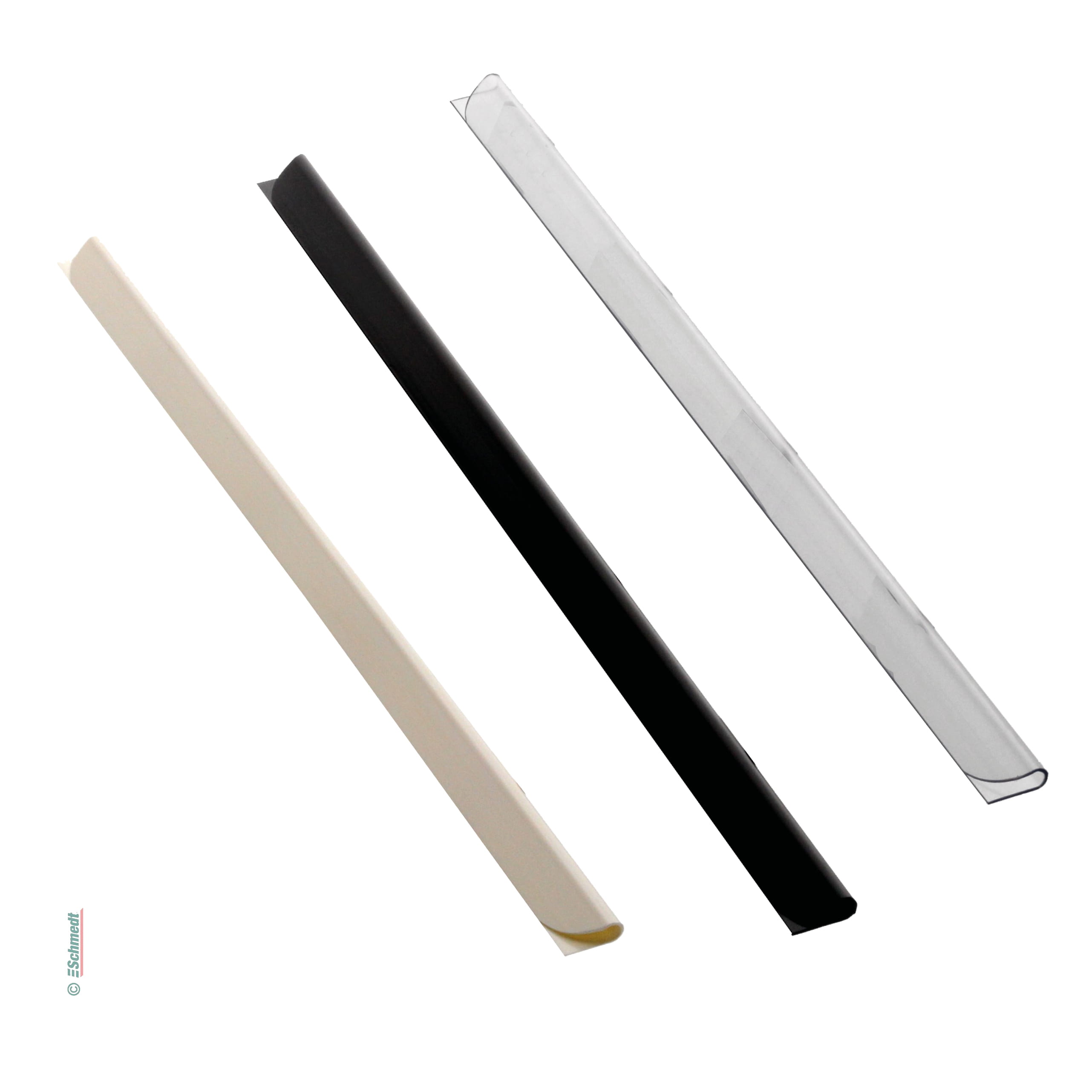 Klemmschienen K4 - Sonderlänge - Füllhöhe: bis 4 mm - Schenkelbreite: 15 mm - zum Binden ungelochter Blattsammlungen zu einem zusammenhängen...