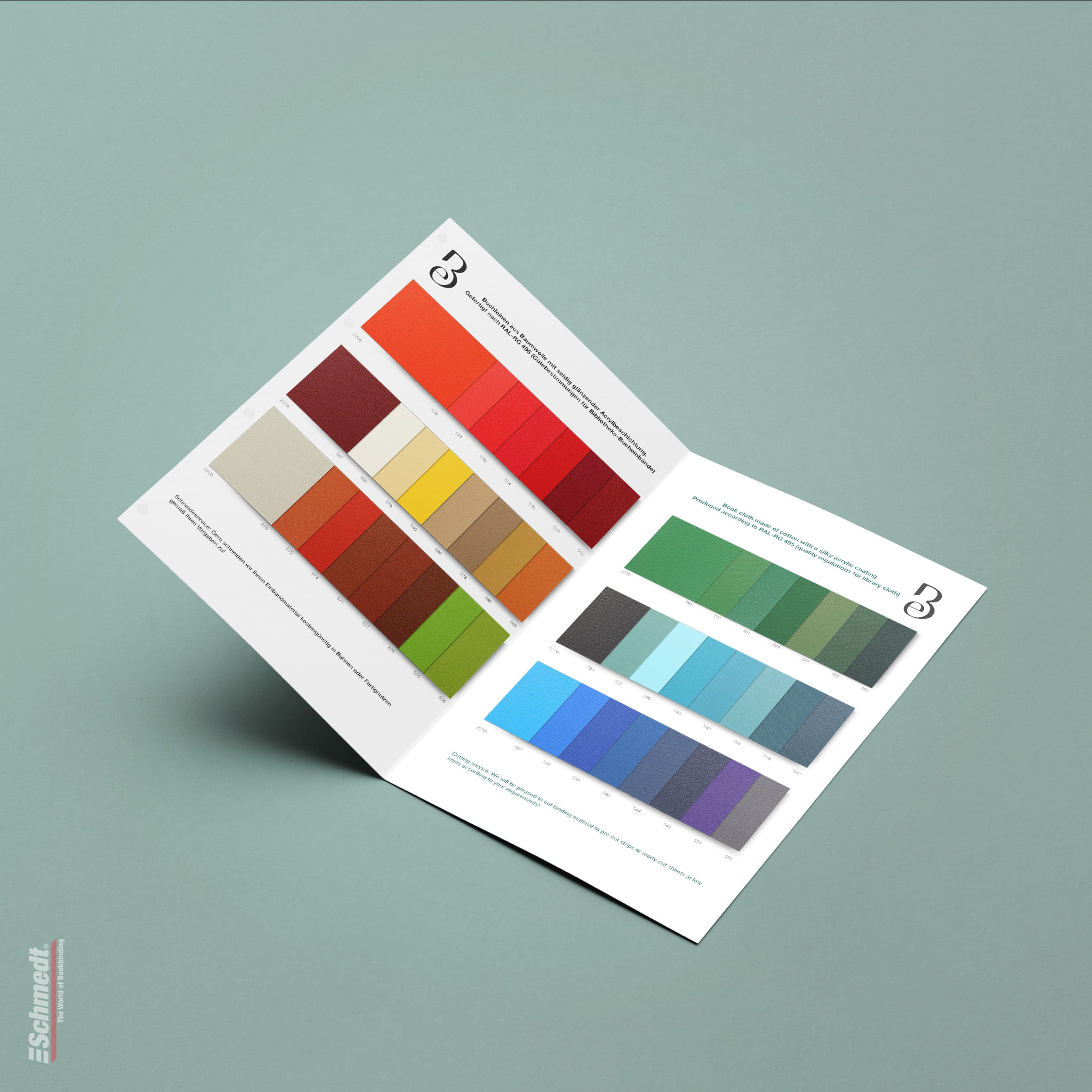 English Buckram • high-quality book cloth - with a silky glossy coating - for library books, book covers, menus, diaries, notebooks, file fo... - image-2