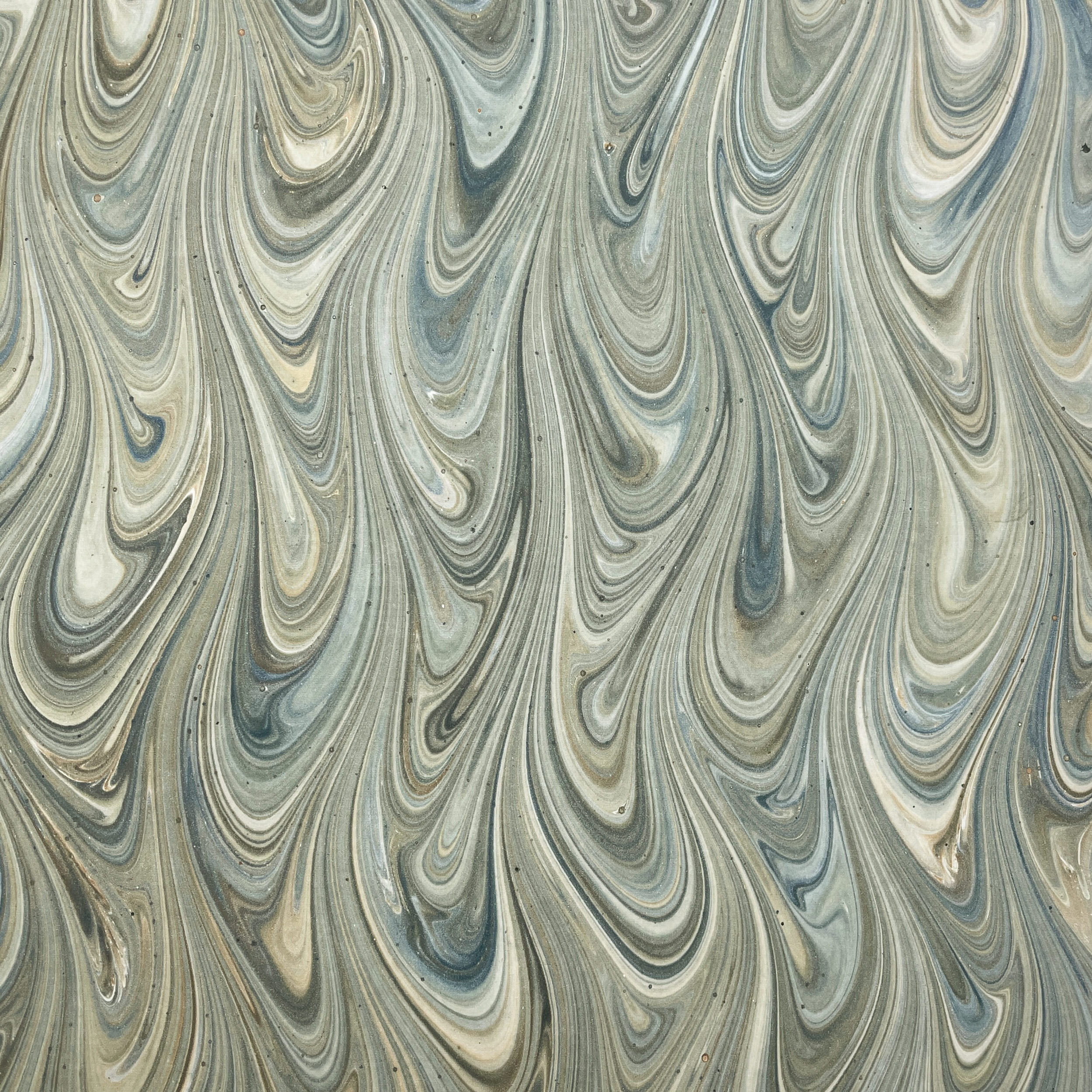 Papier marbré français véritable - Couleur 054 - bleu/marron - Format 65 x 50 cm (ST)... - image-1