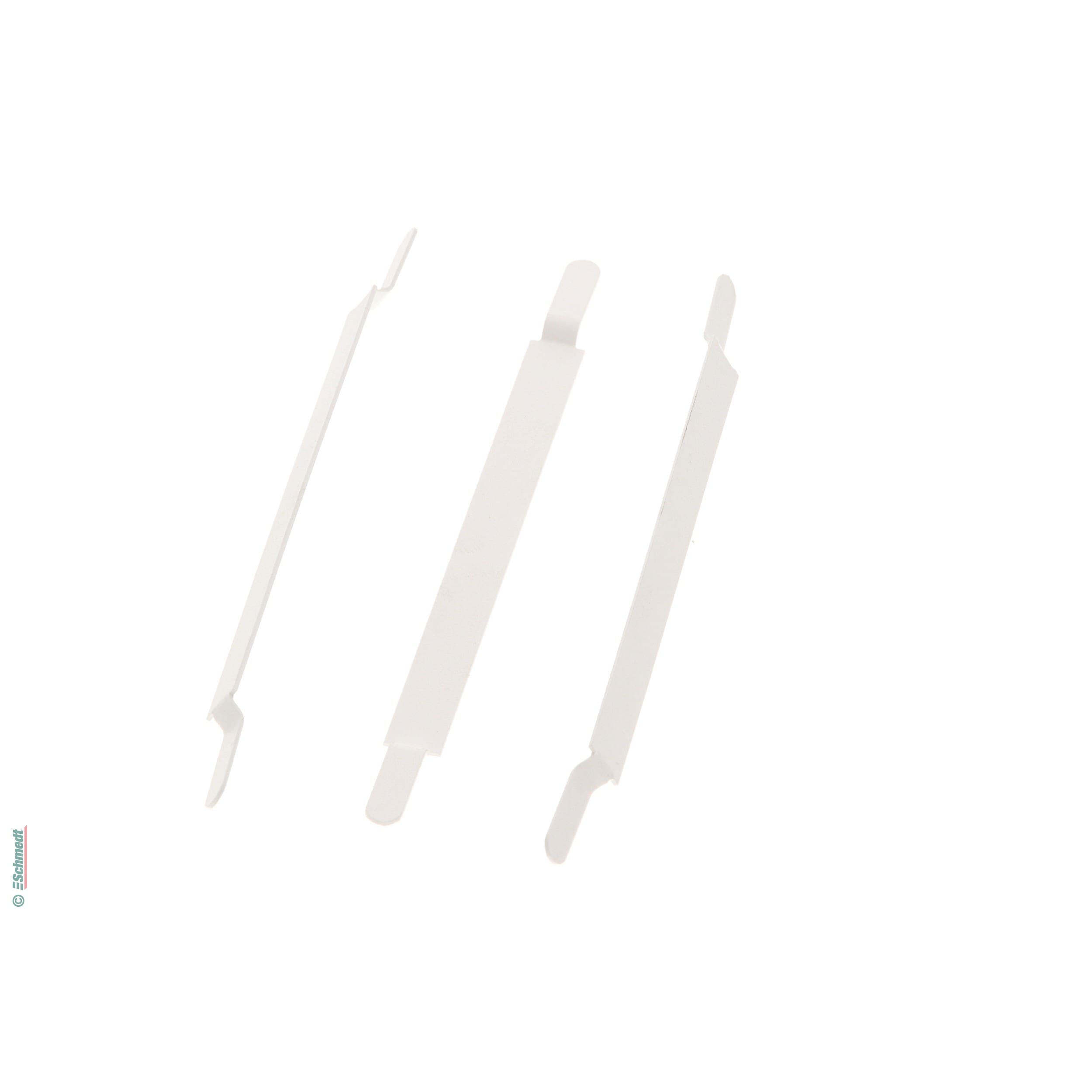 Lengüetas de clasificación rápida - de plástico, blancas. Largo: 100 mm - Aplicación: para archivar rápidamente las colecciones de hojas per...