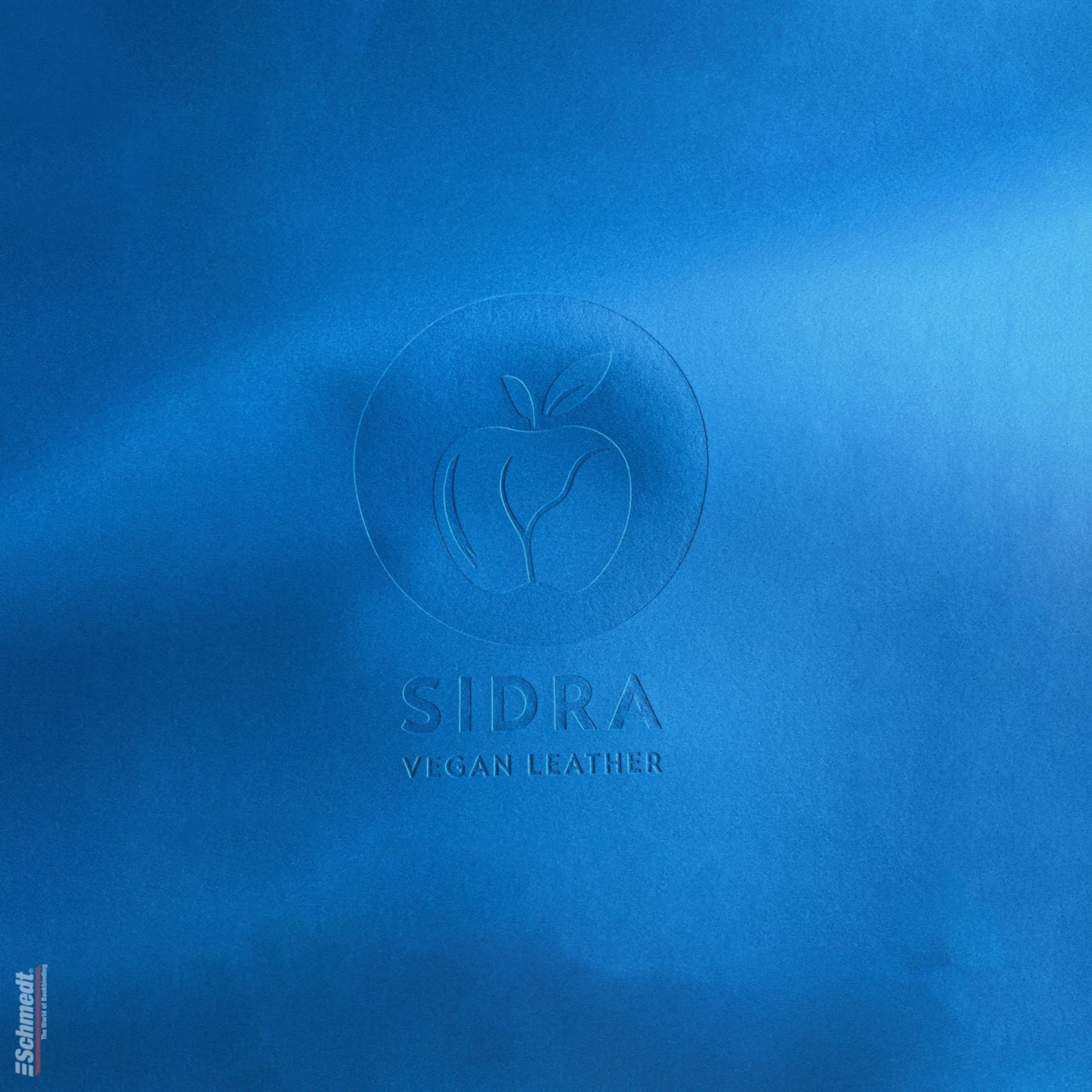 Sidra • cuero de manzana - Color 010 - azul medio - Aplicación: para tapas de libros de alta calidad, álbumes, menús, cajas etc.... - imagen-1
