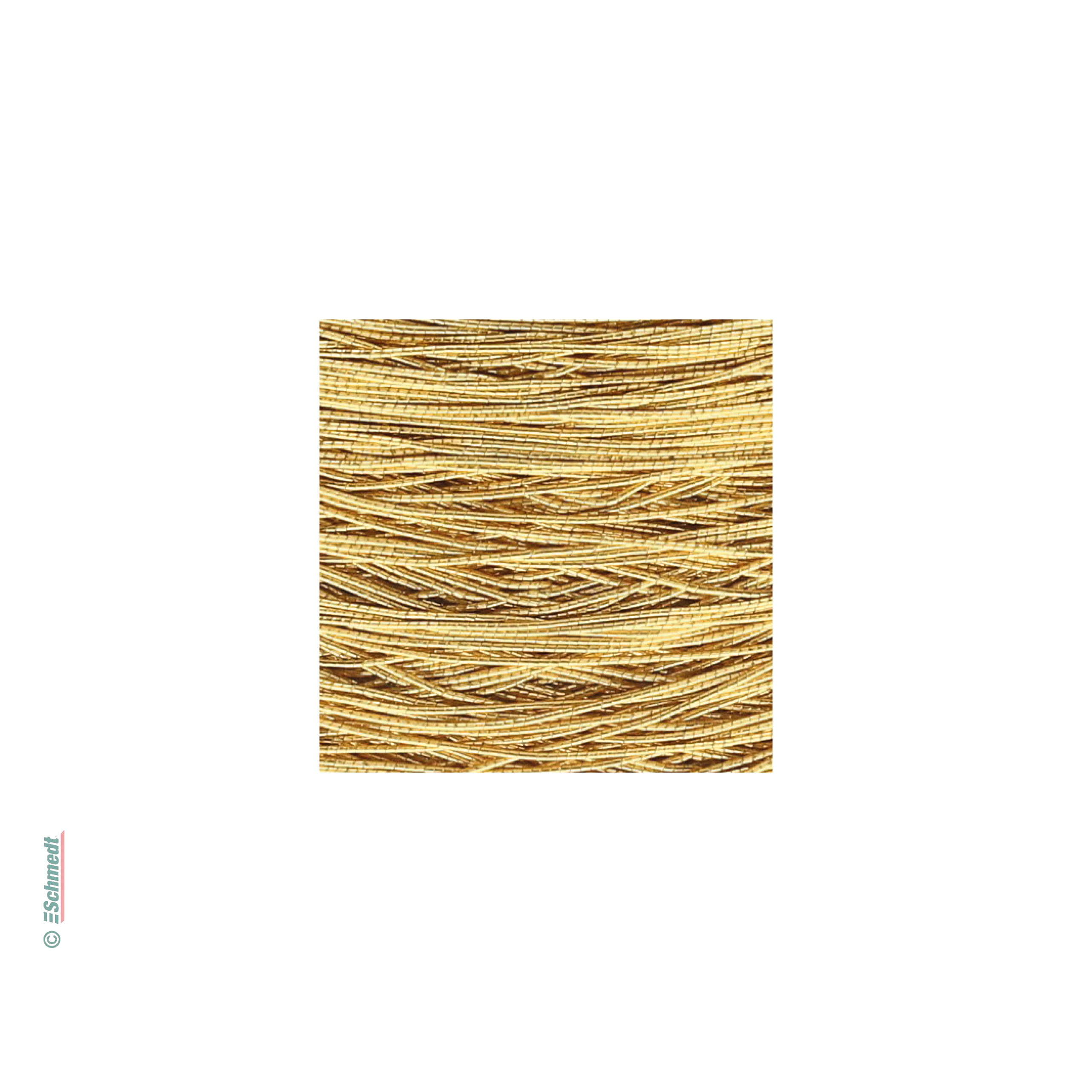 Ficelle élastique, guipée en lurex - Couleur 201 - or métallique - Longueur des rlx (en m) 100 - Cordon élastique pour fermer livres, agenda... - image-1