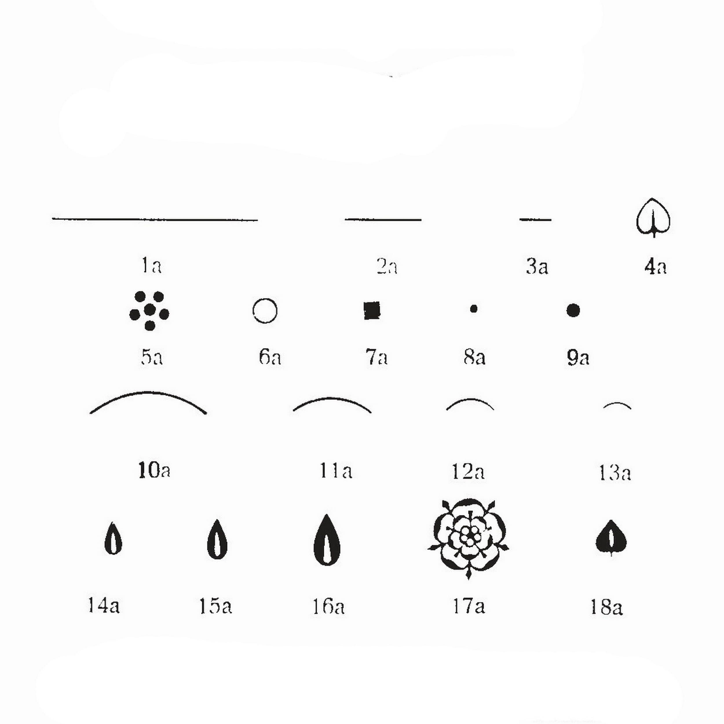 Satz Handvergoldestempel "Amateur" - aus Messing, für Handvergoldung mit Holzgriff - Die Werkzeuge müssen auf einer externen Quelle (z. B. H...