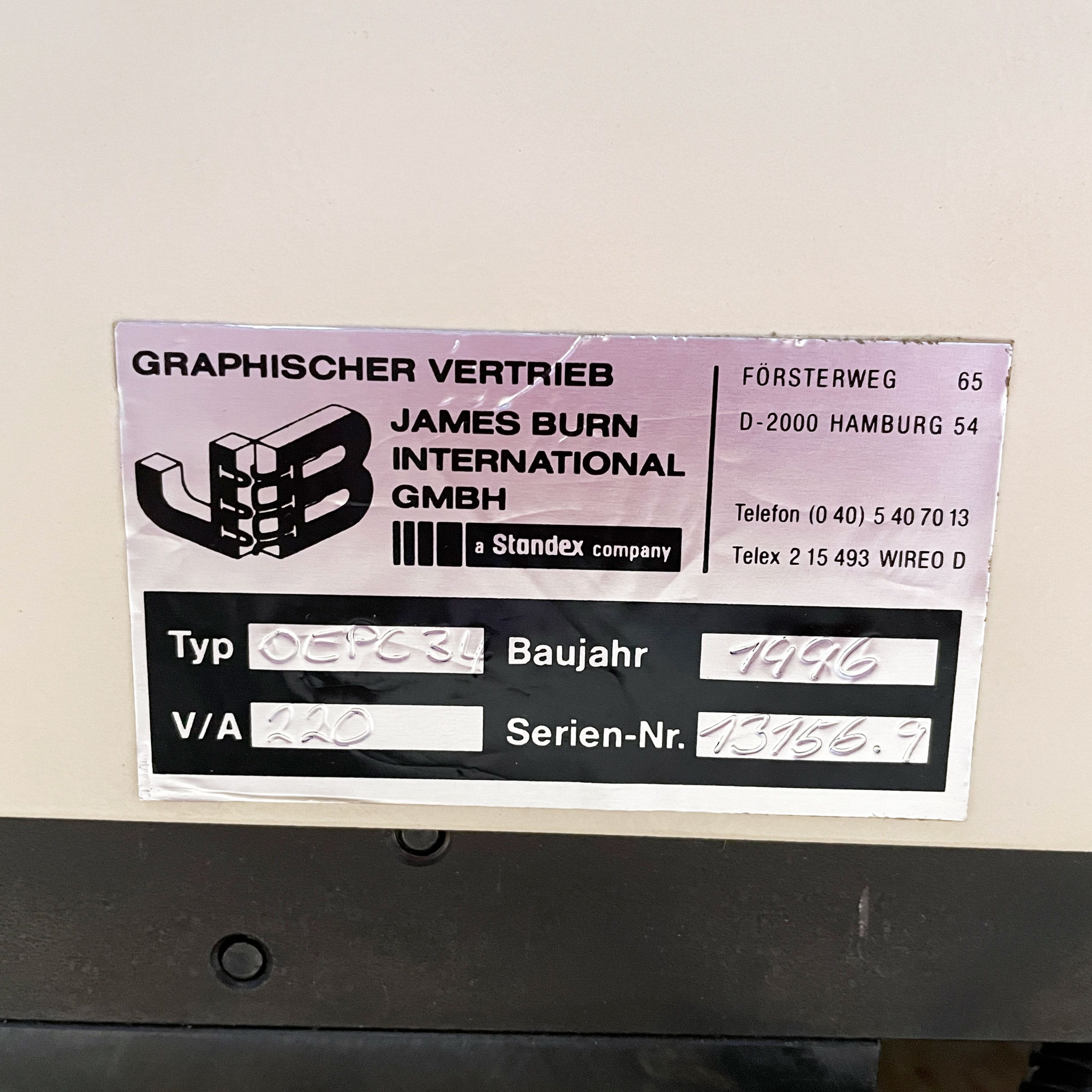 JBI Electric punching machine Wire-O - Second-hand machine - for 3:1" and 2:1" pitch

Type: OEPC 34
Year of construction: 1996
S/N: 1315... - image-1