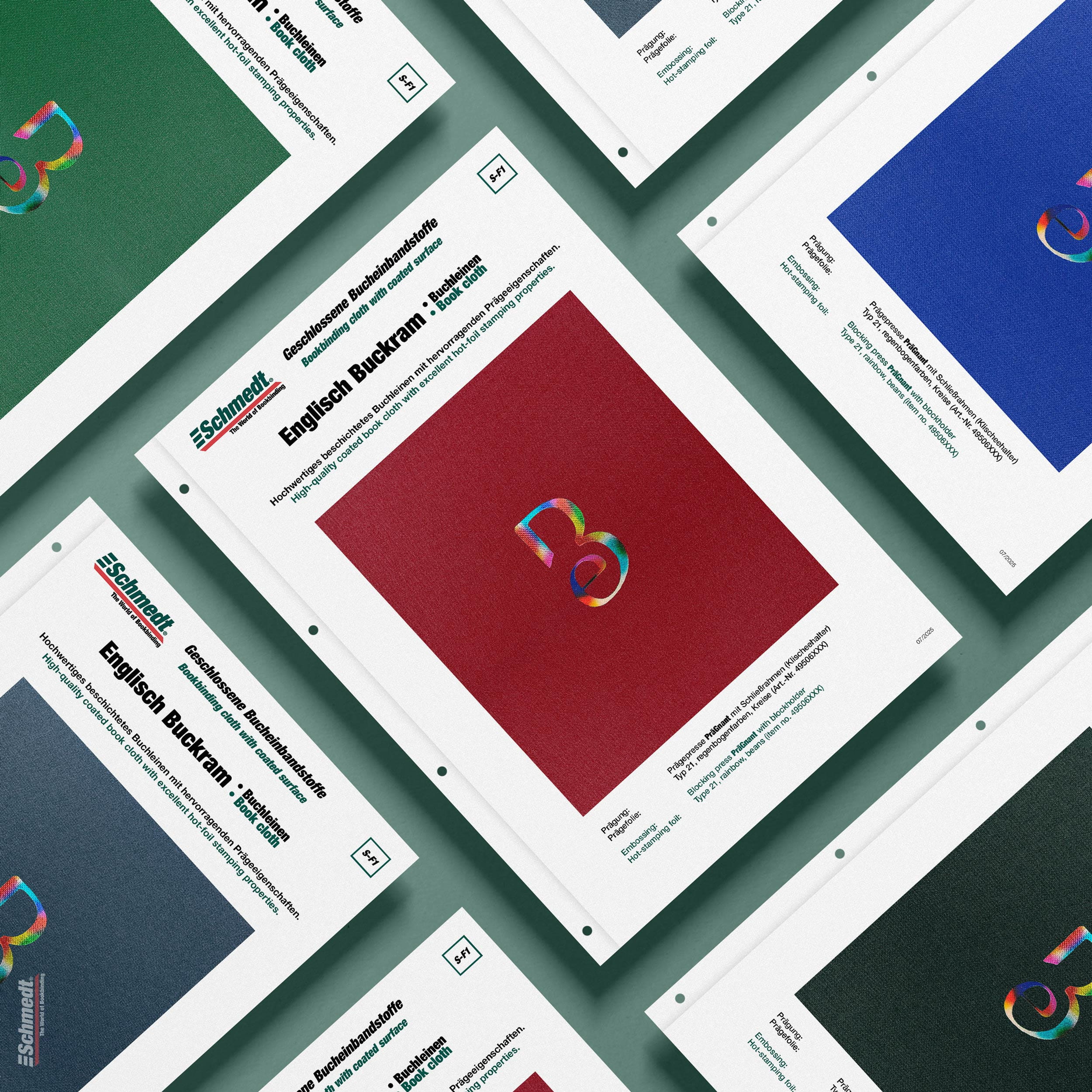 Sample card Englisch Buckram - Binding cloth with coated surface... - image-4