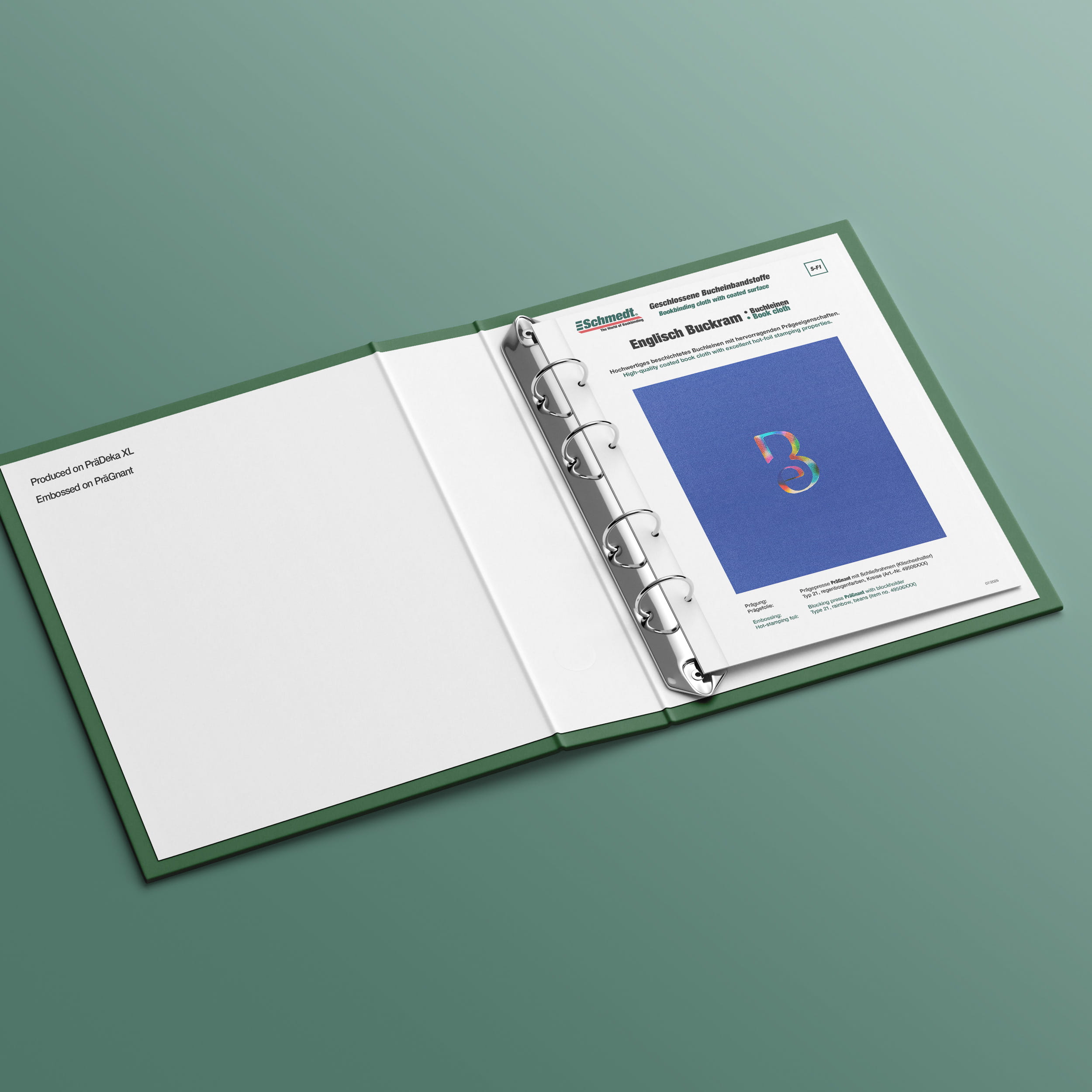 Sample card Englisch Buckram - Binding cloth with coated surface... - image-5
